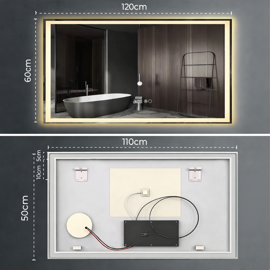 Sanoblu Tron Badkamerspiegel | Rechthoek | Met LED verlichting 120 cm