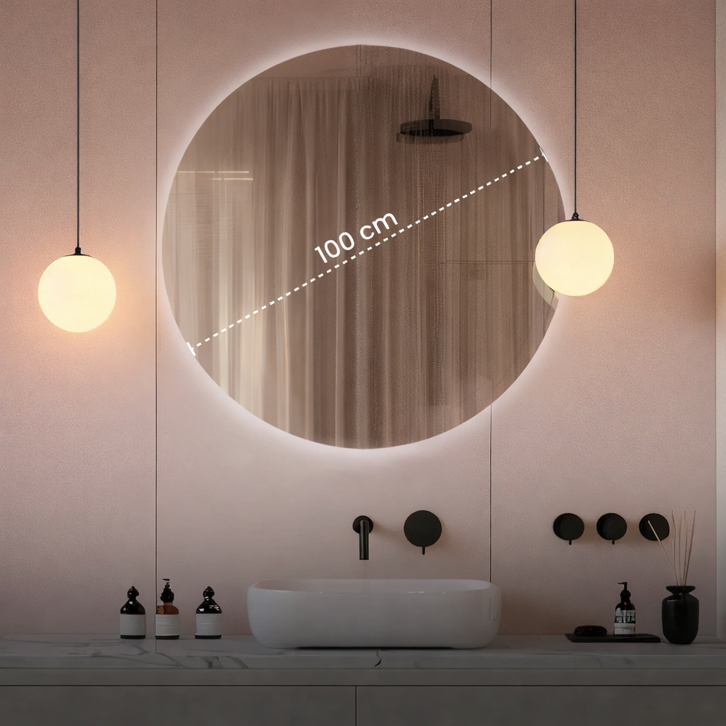 Sanoblu Richmond Badkamerspiegel | Rond | Met LED verlichting 100 cm