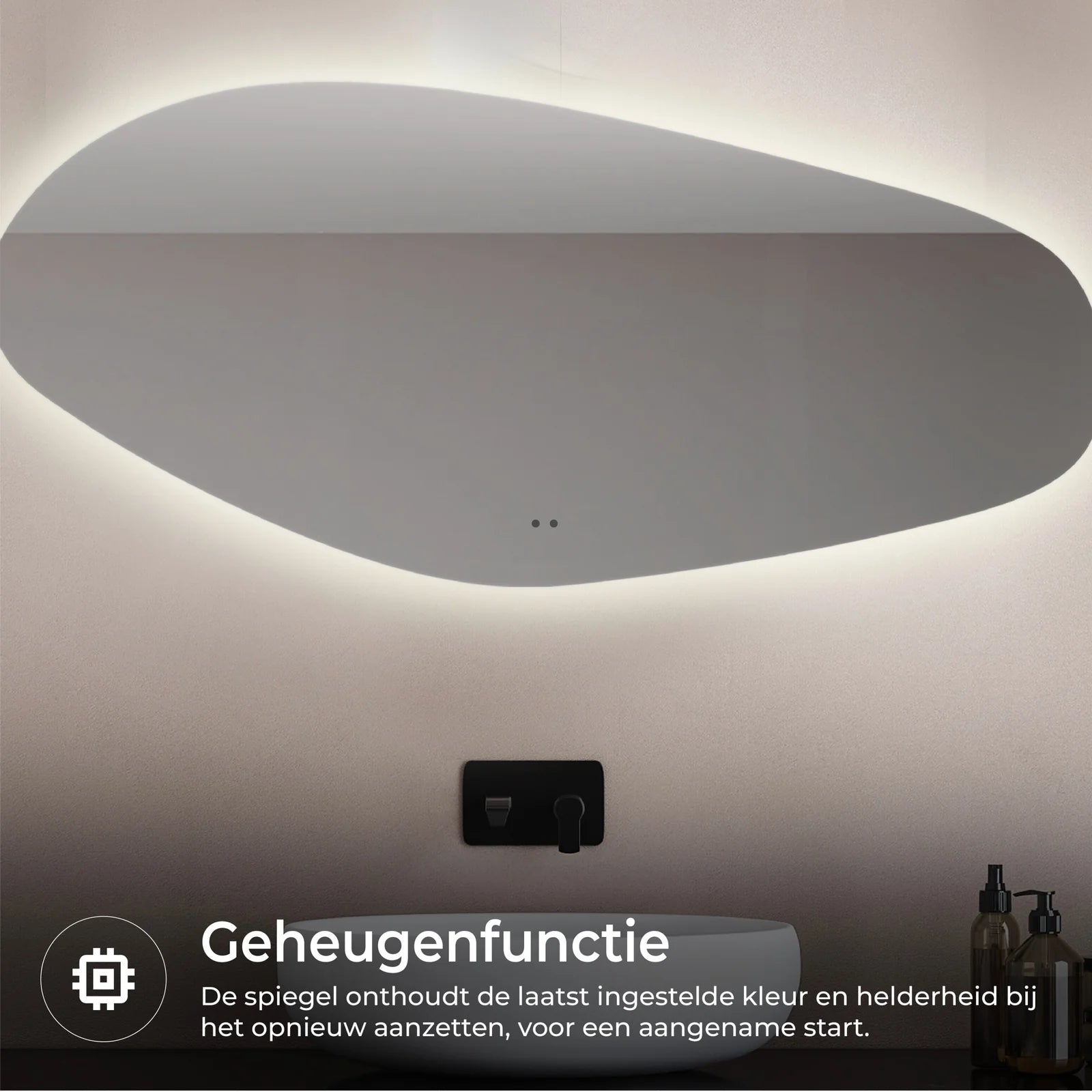 Sanoblu River Badkamerspiegel | Organisch | Met LED verlichting 120 x 60 cm 7