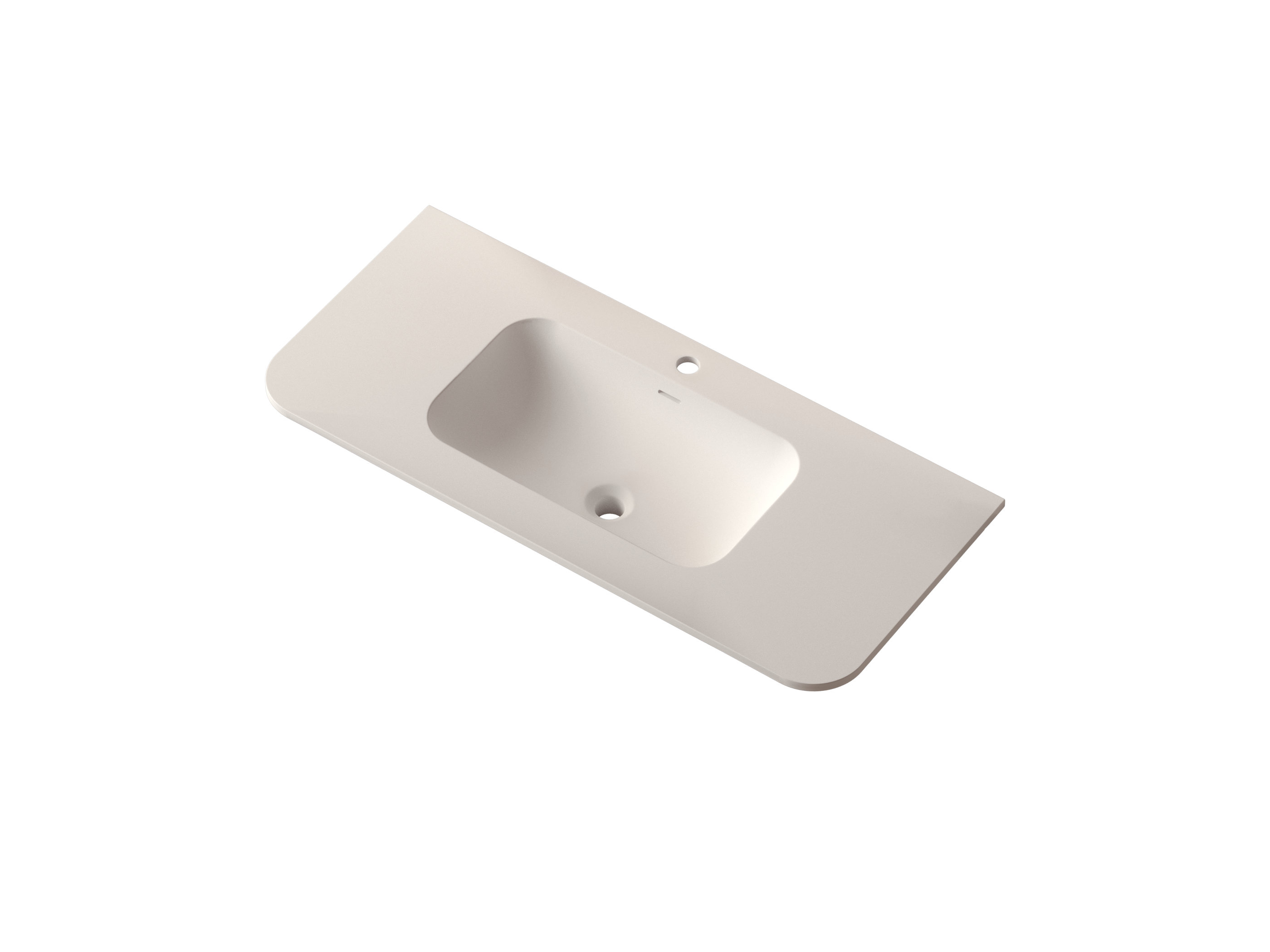 SanoBlu Bali afgerond wastafelmeubel 100 cm donker walnoot met solid surface wastafel 6