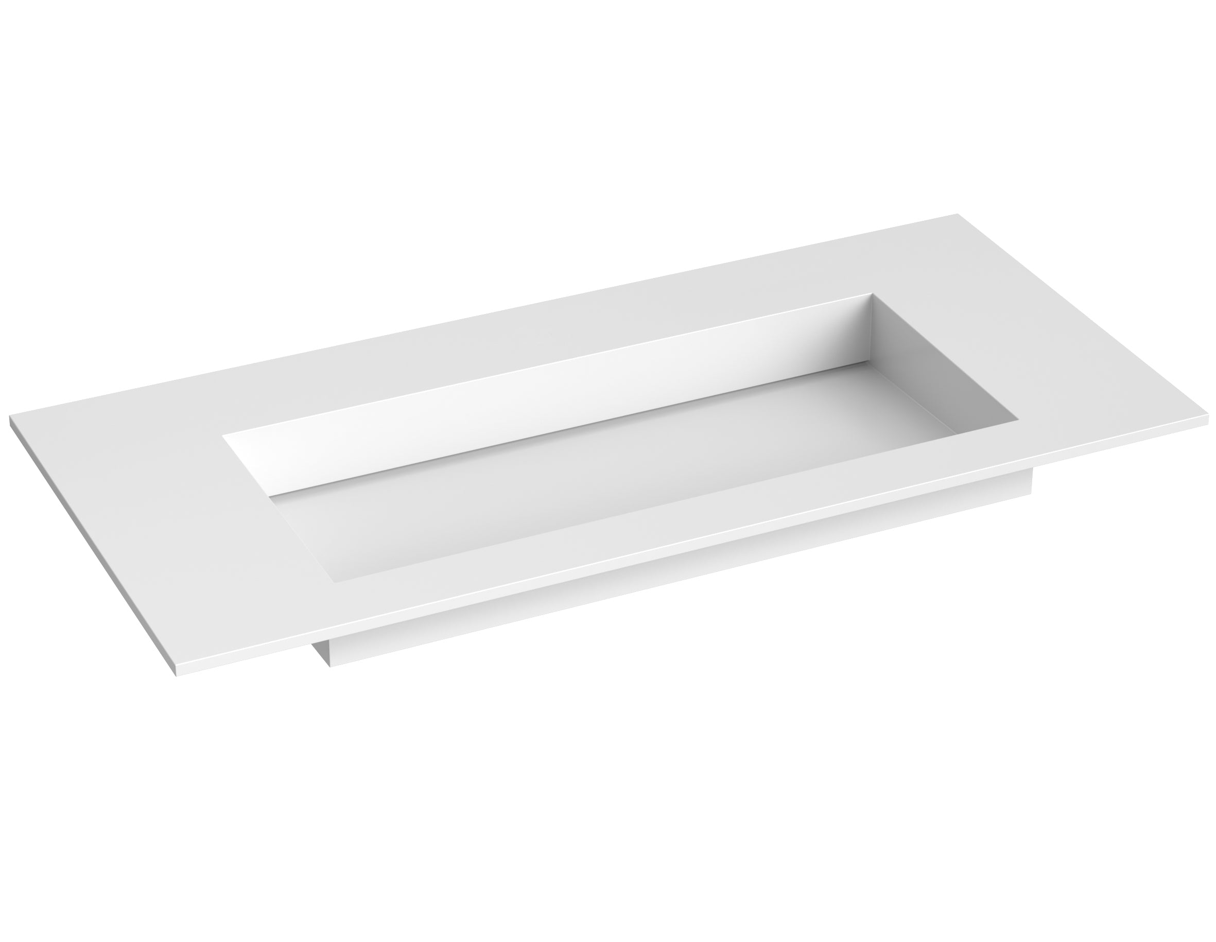 SanoBlu Pure wastafelmeubel 100 cm steengrijs met corian wastafel