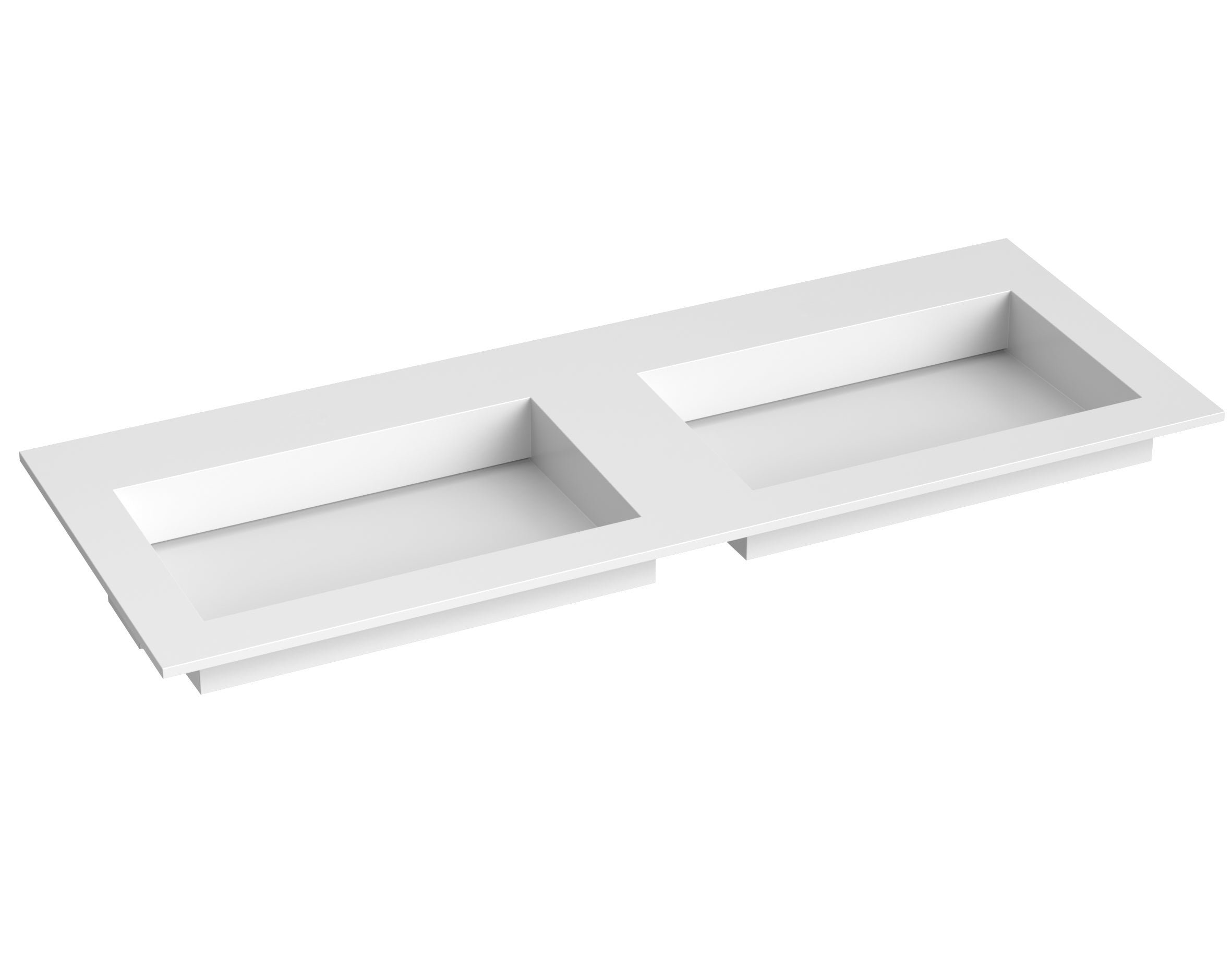 SanoBlu Pure wastafelmeubel 120 cm cashmere grijs met corian dubbele wastafel