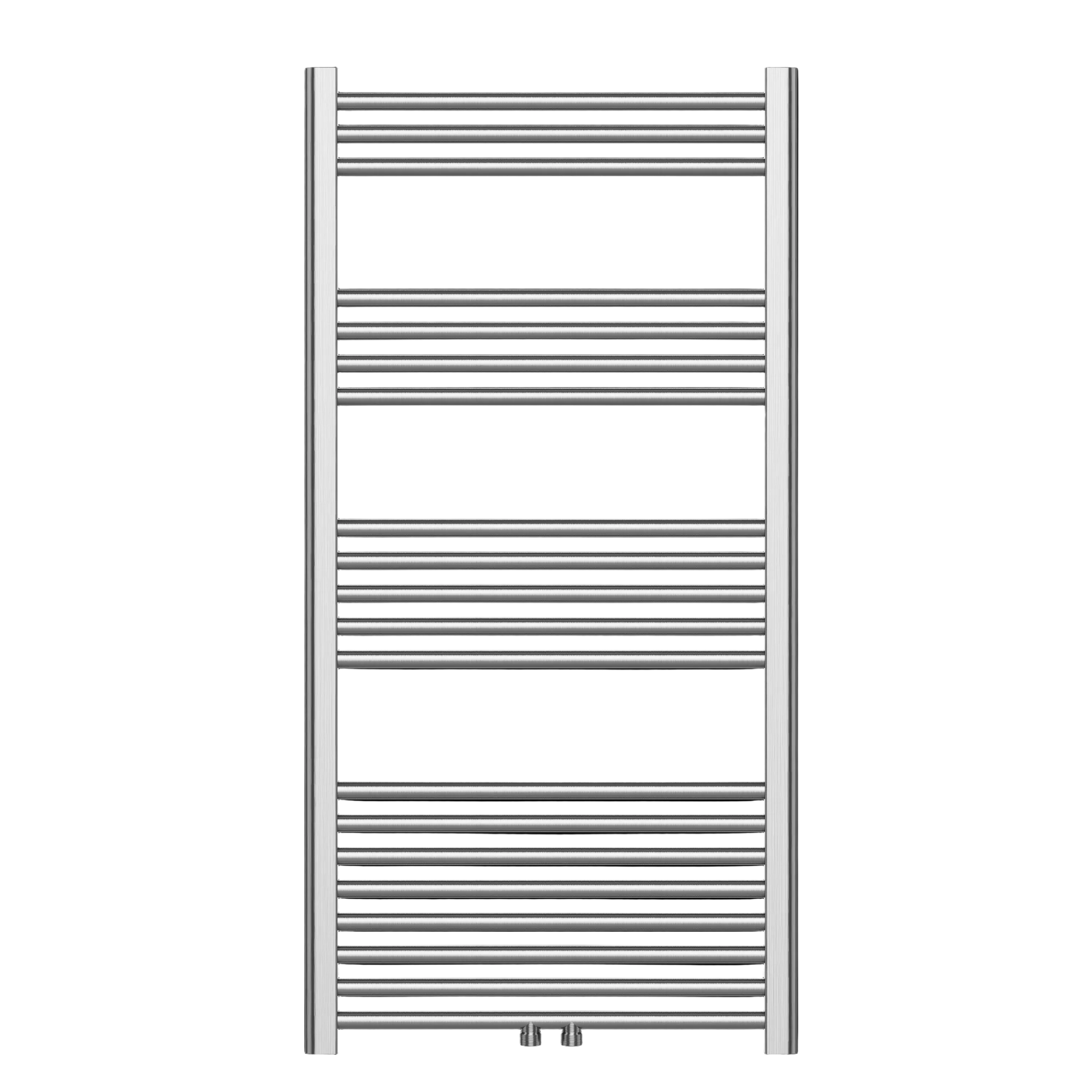 Sanoterra Fero design radiator 120x60 cm geborsteld RVS 524W midden/zij aansluiting