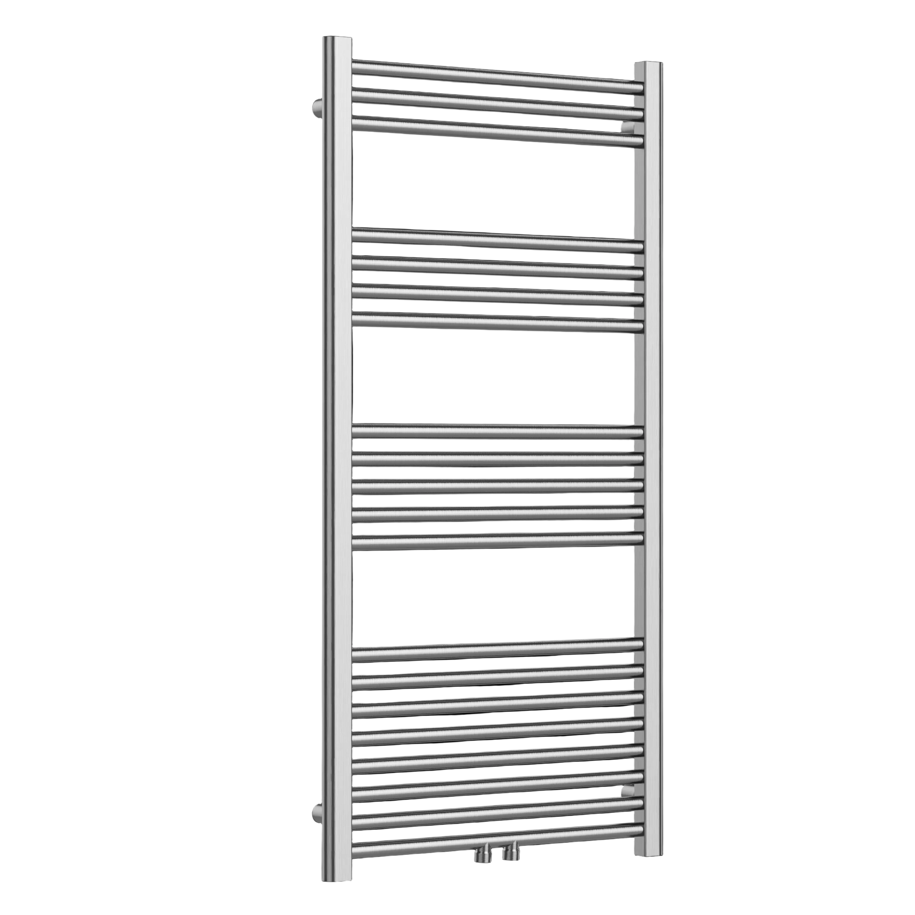 Sanoterra Fero design radiator 120x60 cm geborsteld RVS 524W midden/zij aansluiting 4