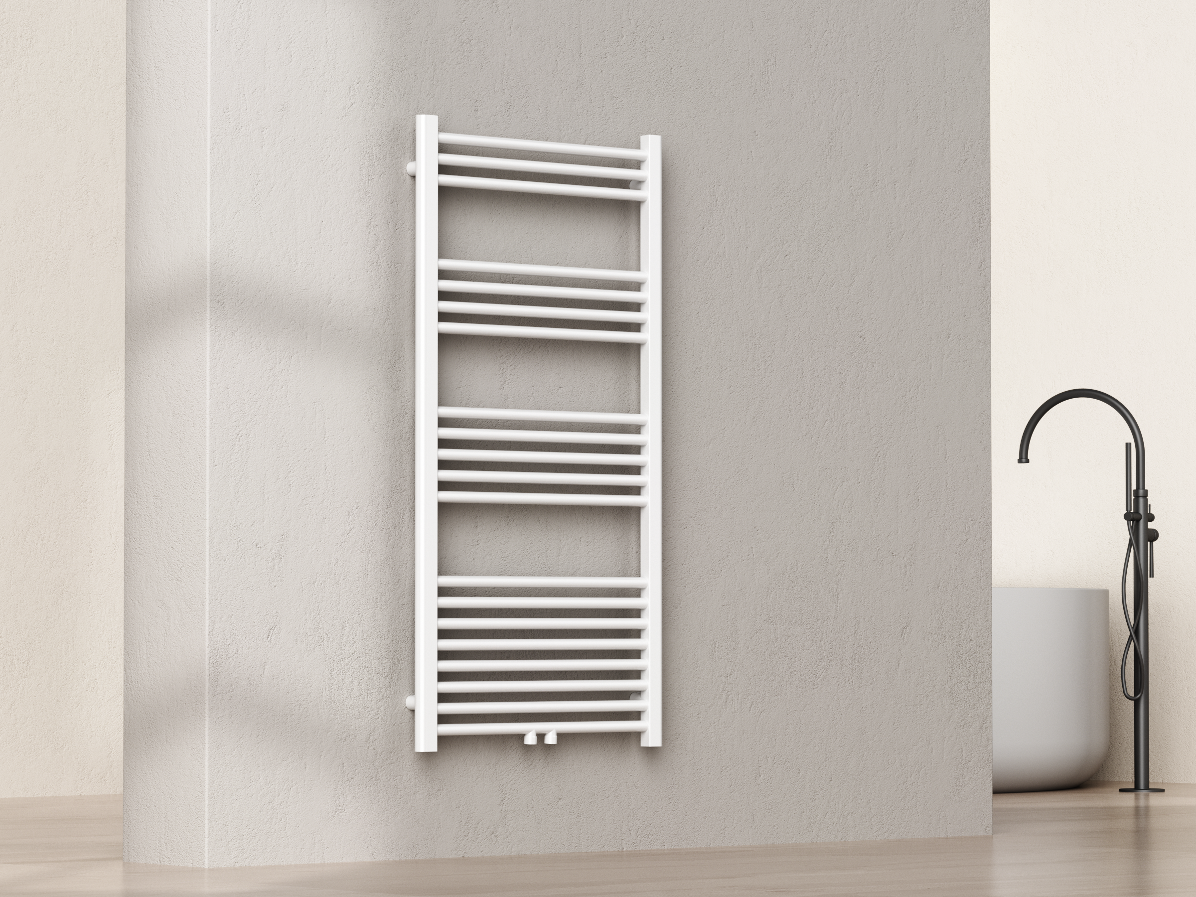 Sanoterra Fero design radiator 120x60 cm wit 524W midden/zij aansluiting