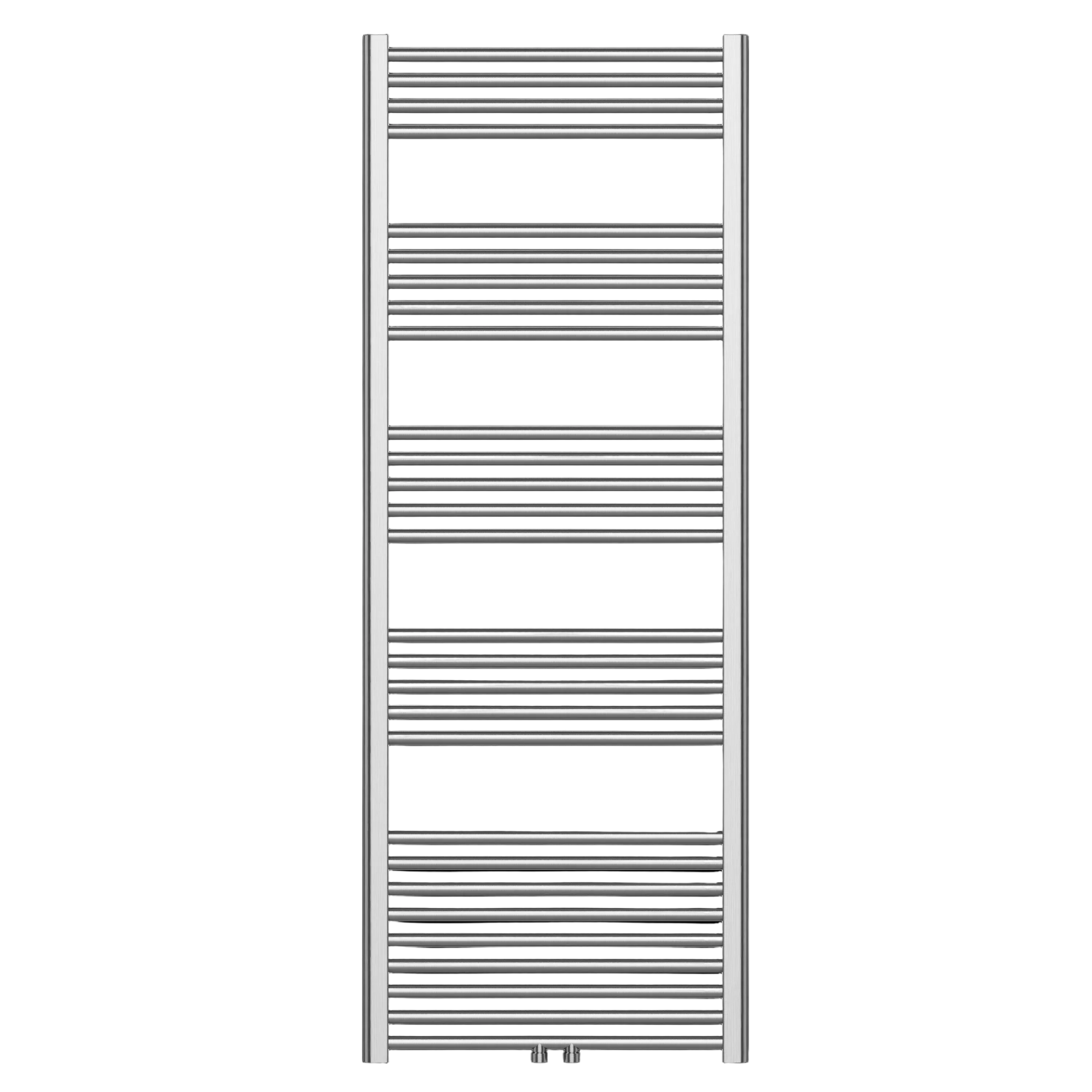 Sanoterra Fero design radiator 160x60 cm geborsteld RVS 724W midden/zij aansluiting