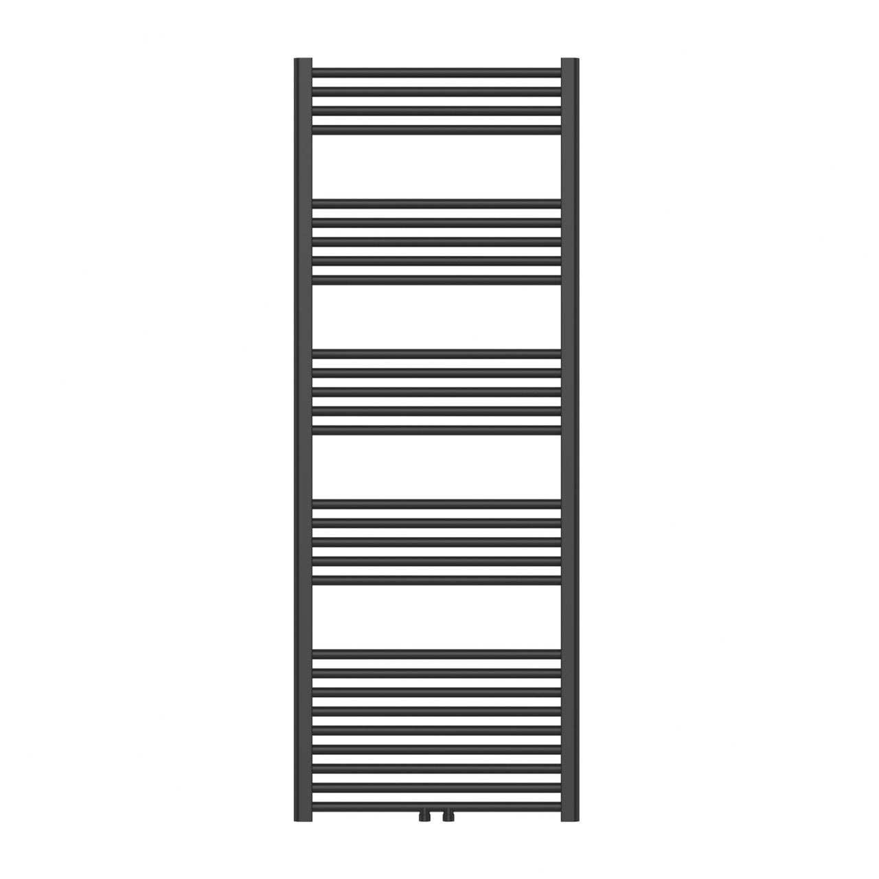 Sanoterra Fero design radiator 160x60 cm mat zwart  724W midden/zij aansluiting