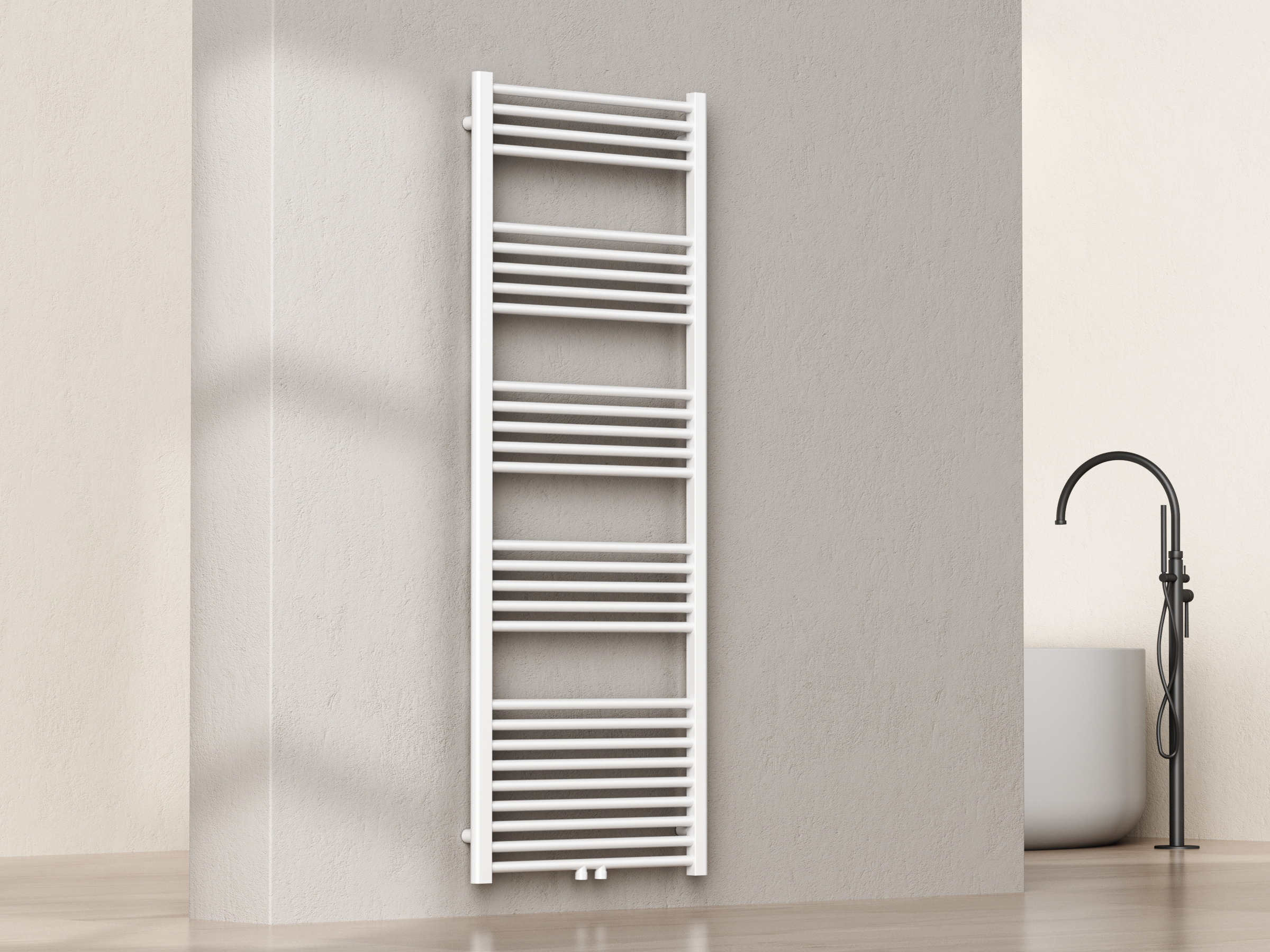 Sanoterra Fero design radiator 160x60 cm wit 724W midden/zij aansluiting