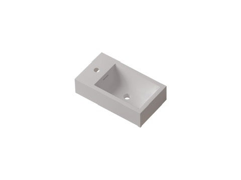 SanoBlu Mori toiletmeubel 45 cm acacia met solid surface fontein wit met LED spiegel 6