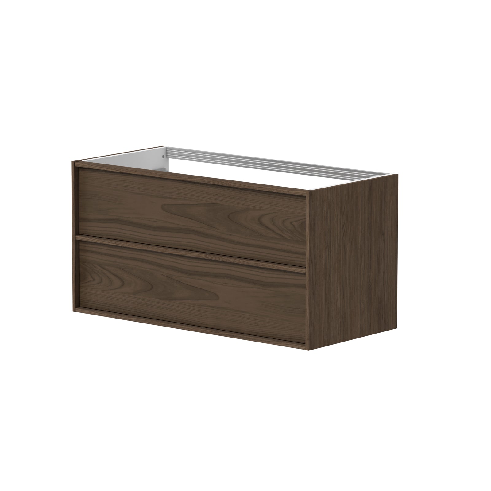 SanoBlu Riva wastafelmeubel 100 cm echt eikenfineer bruin met keramische wastafel 3