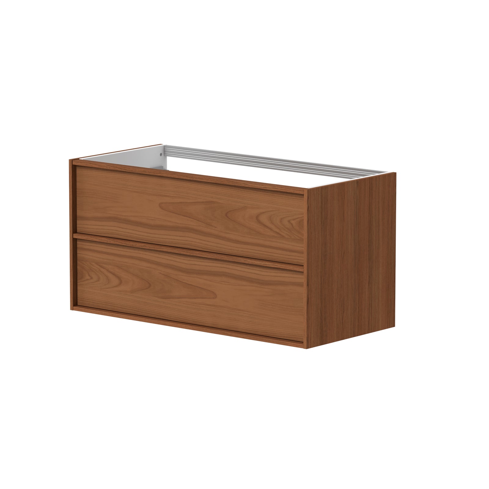 SanoBlu Riva wastafelmeubel 100 cm echt eikenfineer koper met keramische wastafel