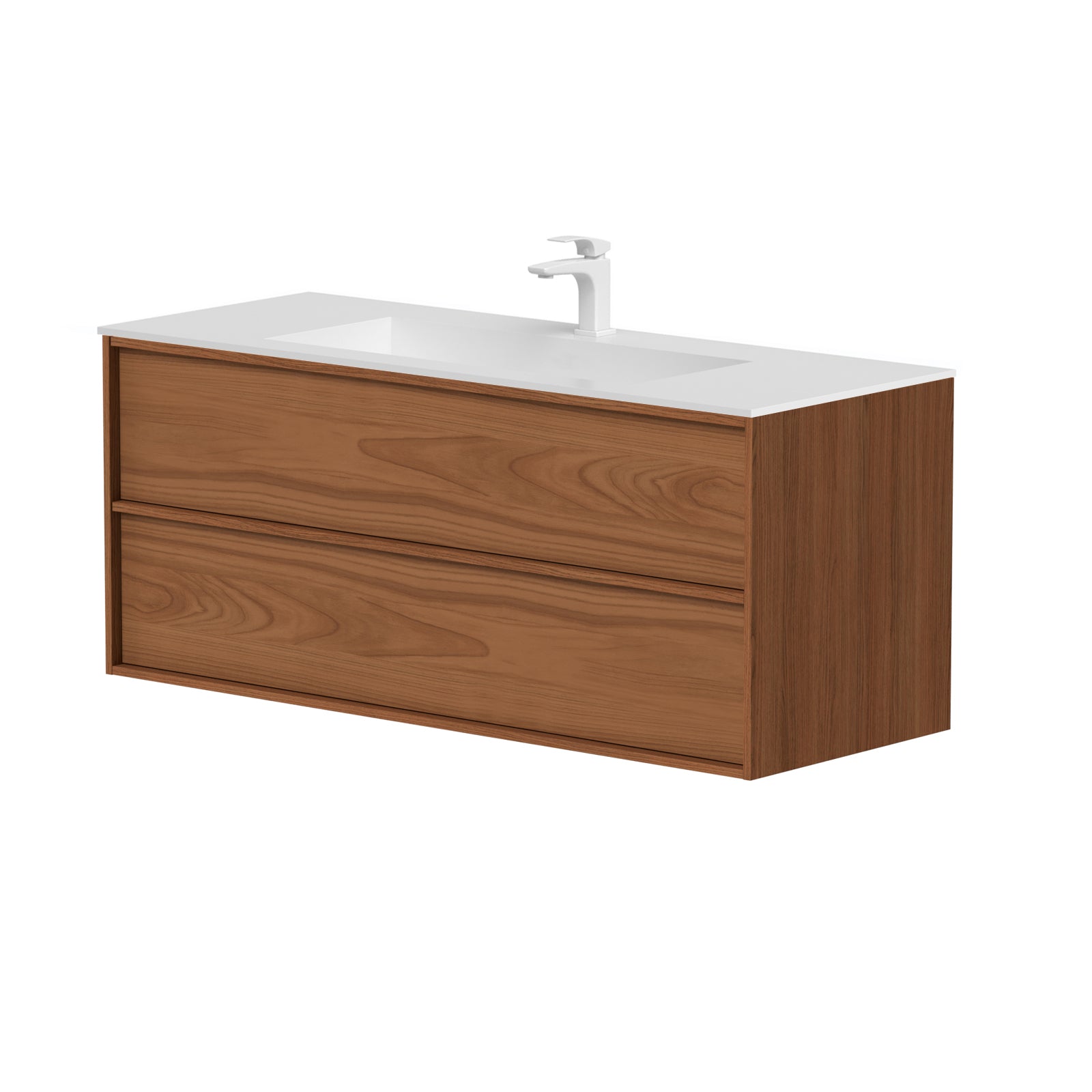 SanoBlu Riva wastafelmeubel 120 cm echt eikenfineer koper met corian wastafel 5