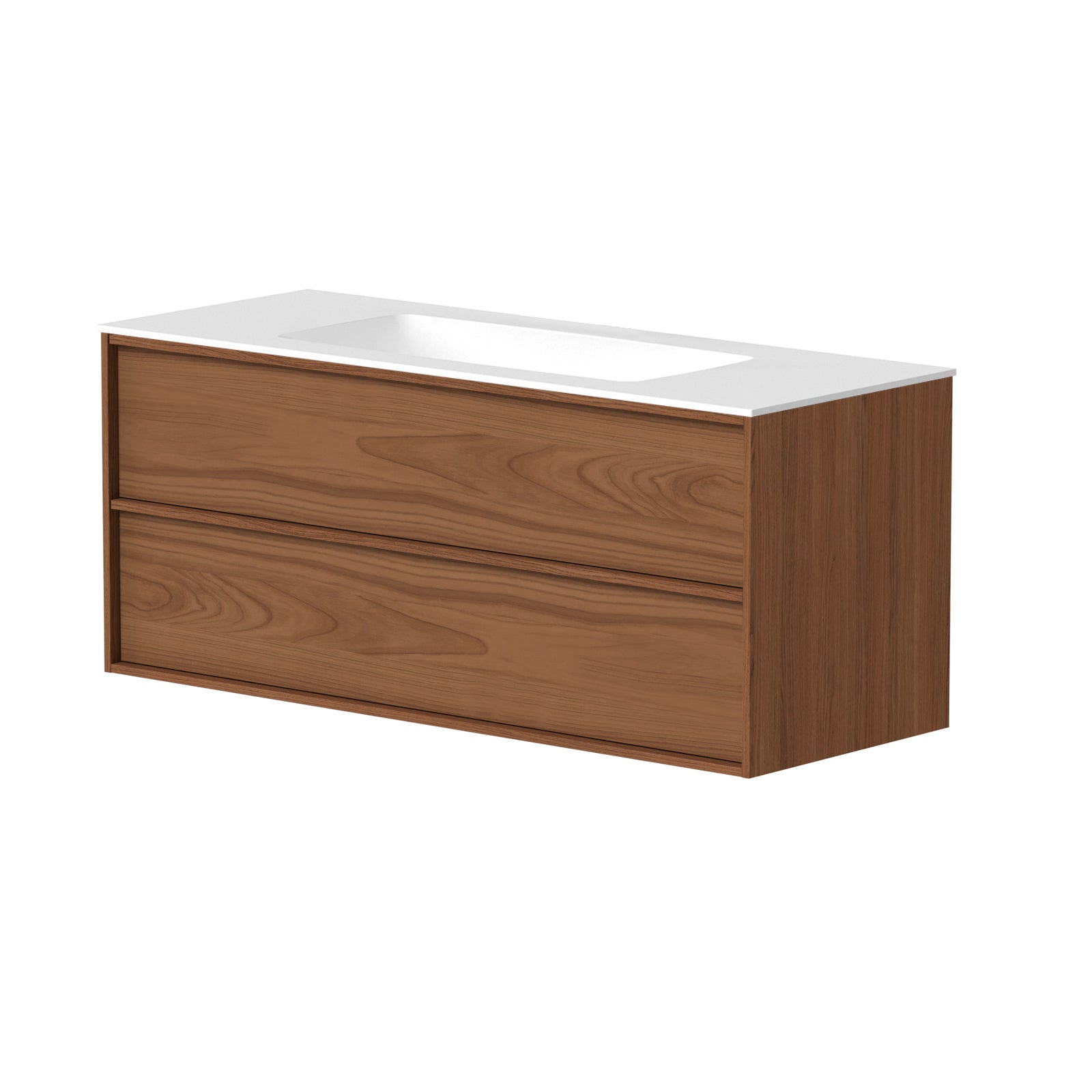 SanoBlu Riva wastafelmeubel 120 cm echt eikenfineer koper met corian wastafel 3