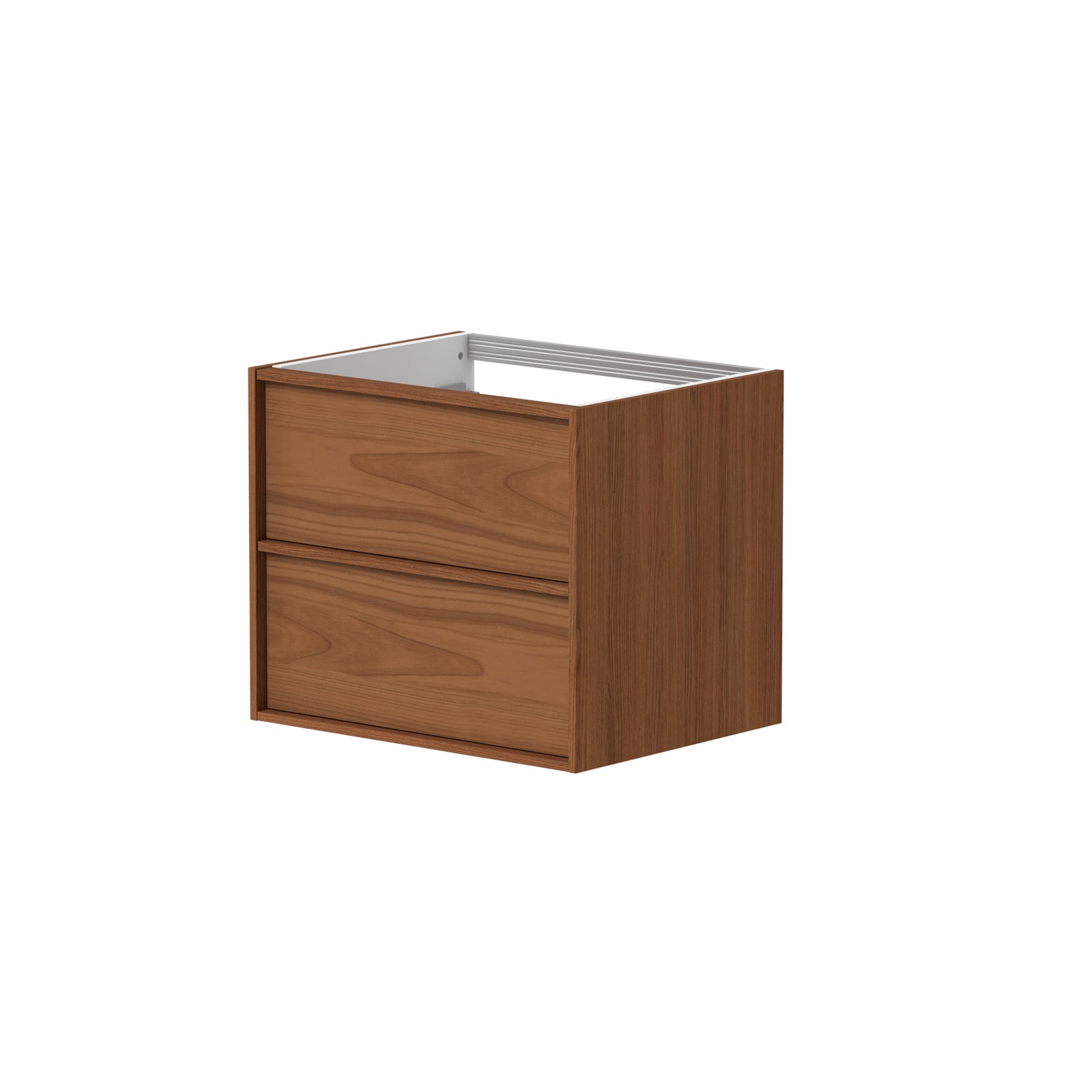 SanoBlu Riva wastafelmeubel 60 cm echt eikenfineer koper met keramische wastafel