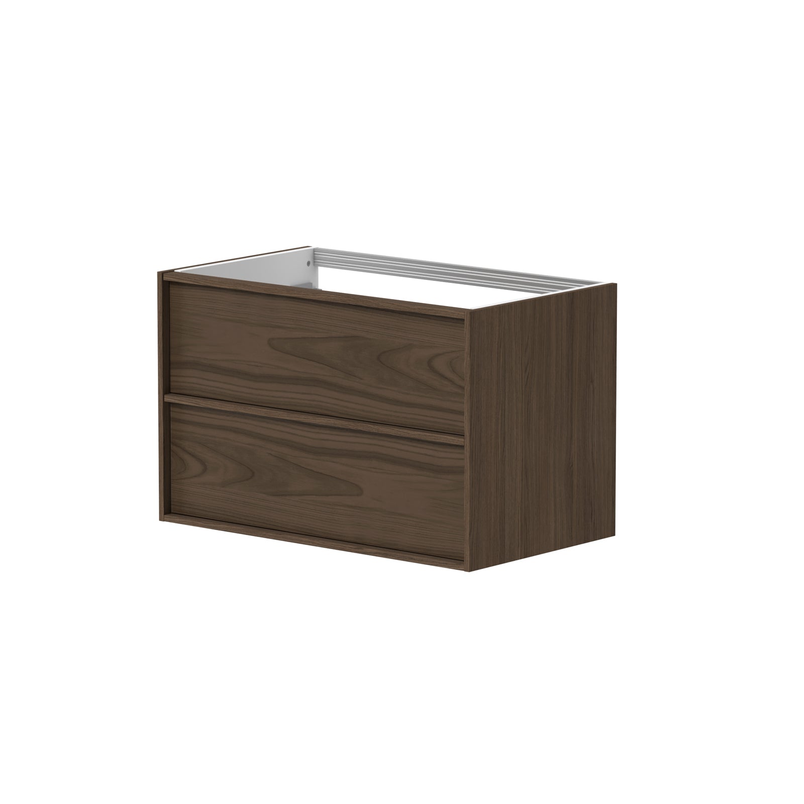 SanoBlu Riva wastafelmeubel 80 cm echt eikenfineer bruin met solid surface wastafel 4