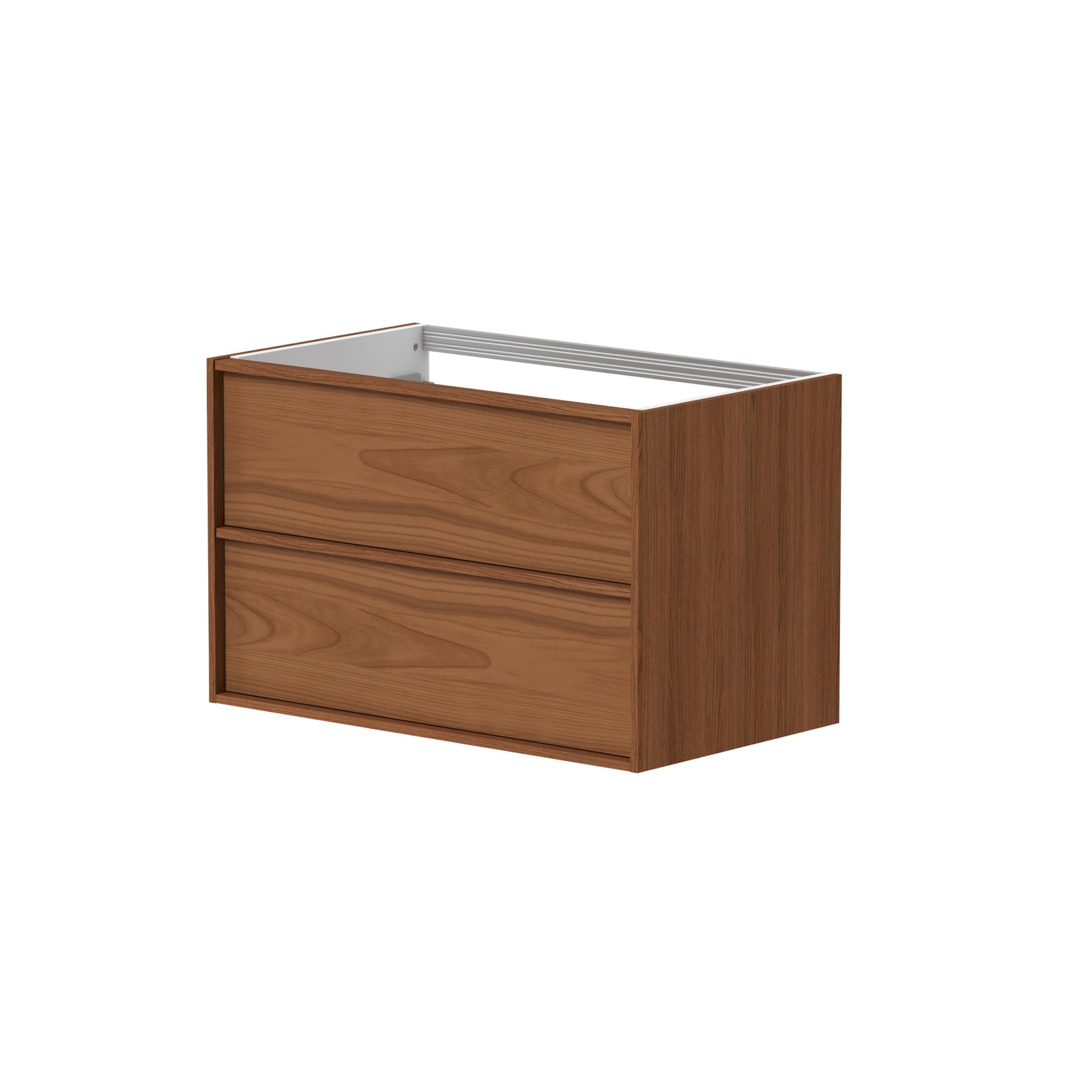 SanoBlu Riva wastafelmeubel 80 cm echt eikenfineer koper met keramische wastafel