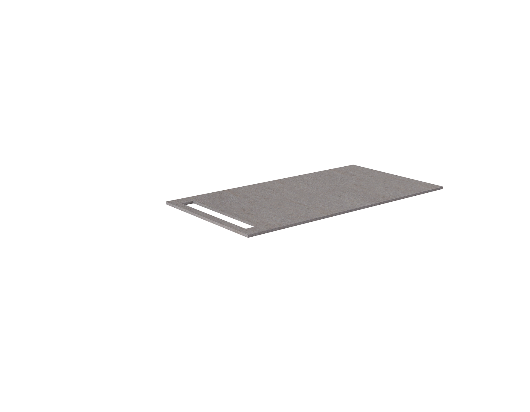 SanoBlu HPL wastafelblad 90 cm grey moon met handdoekuitsparing aan één zijde