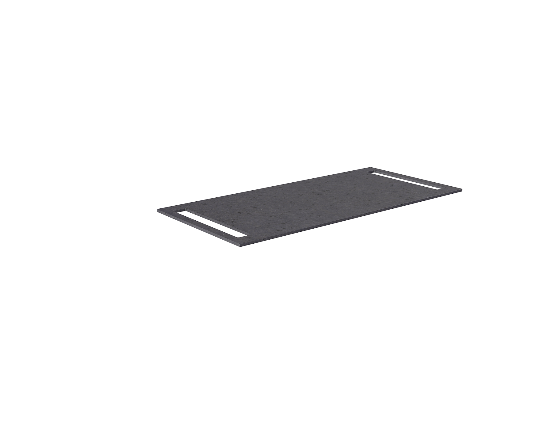 SanoBlu HPL wastafelblad 100 cm black moon met handdoekuitsparing aan beide zijden