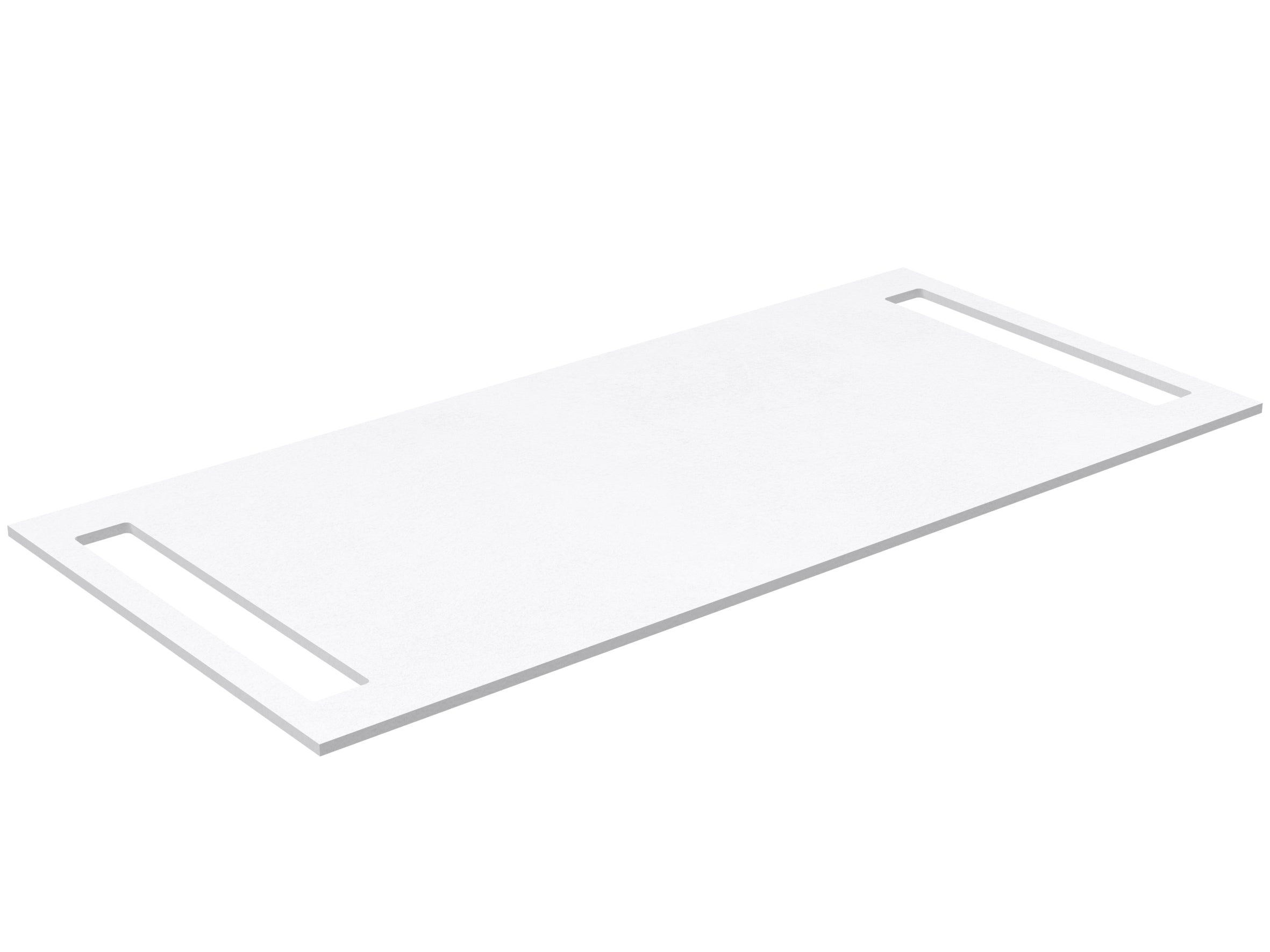 SanoBlu HPL wastafelblad 100 cm mat wit met handdoekuitsparing aan beide zijden