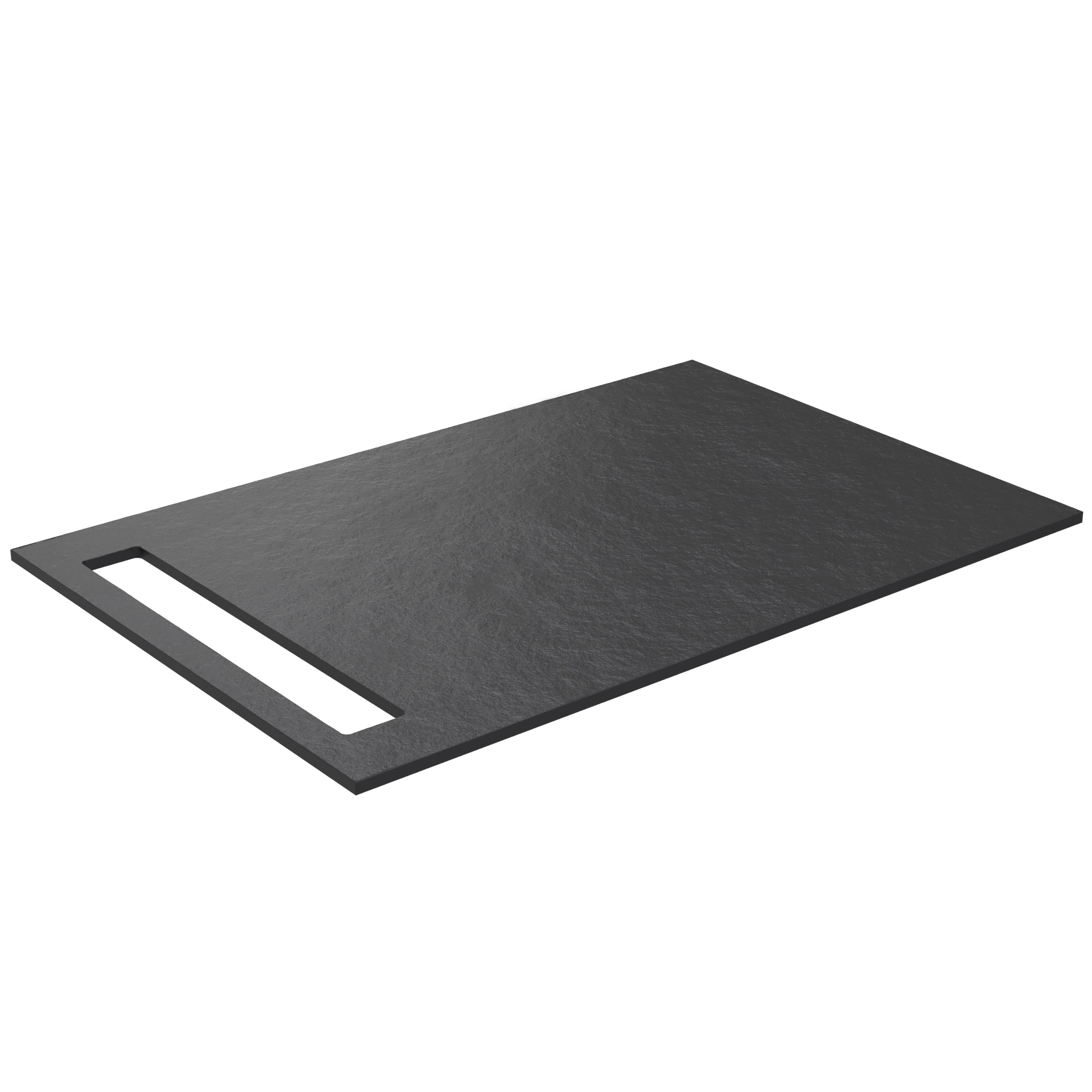 SanoBlu HPL wastafelblad 70 cm black lava met handdoekuitsparing aan één zijde