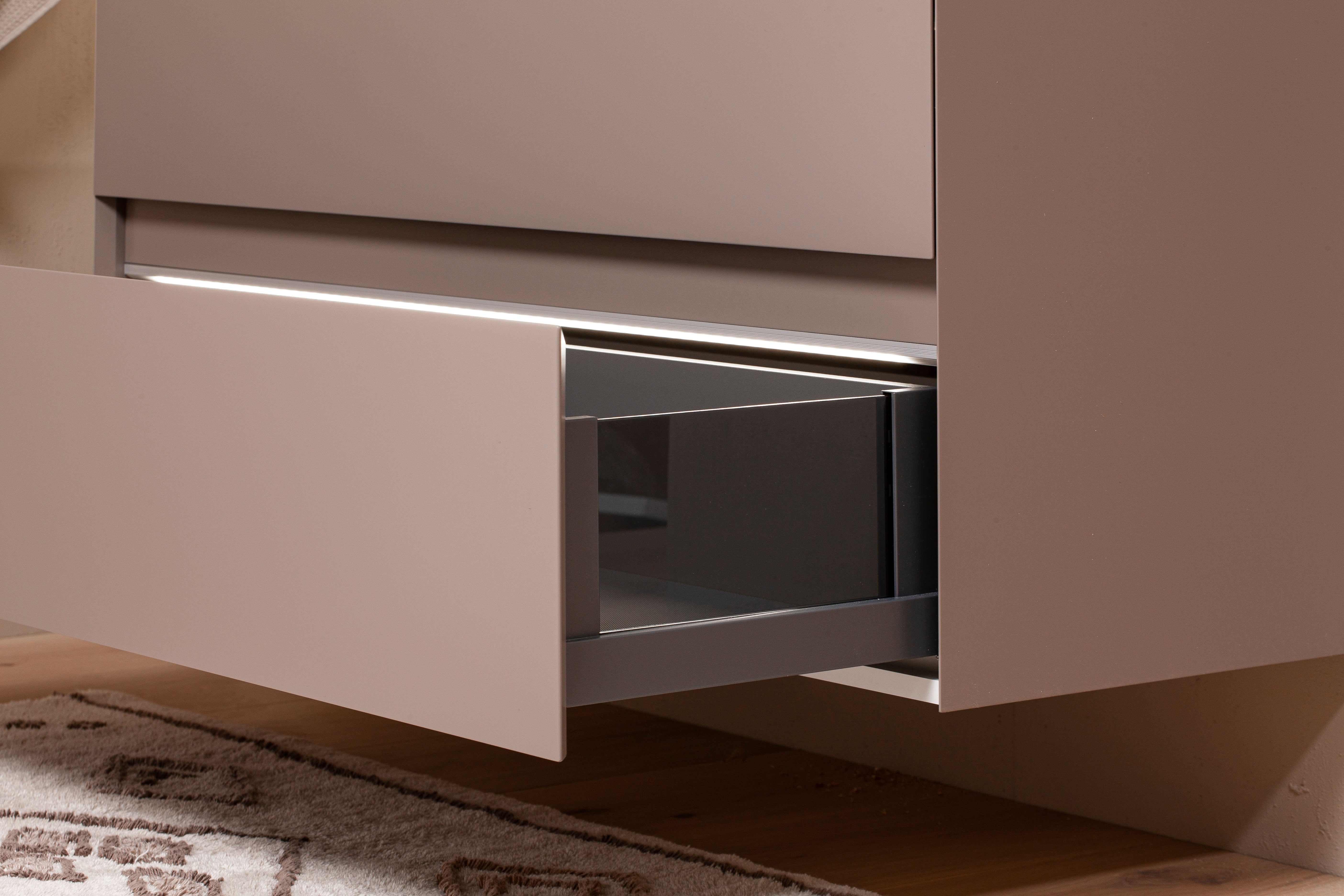 SanoBlu Pure wastafelmeubel 60 cm steengrijs met keramische wastafel 6