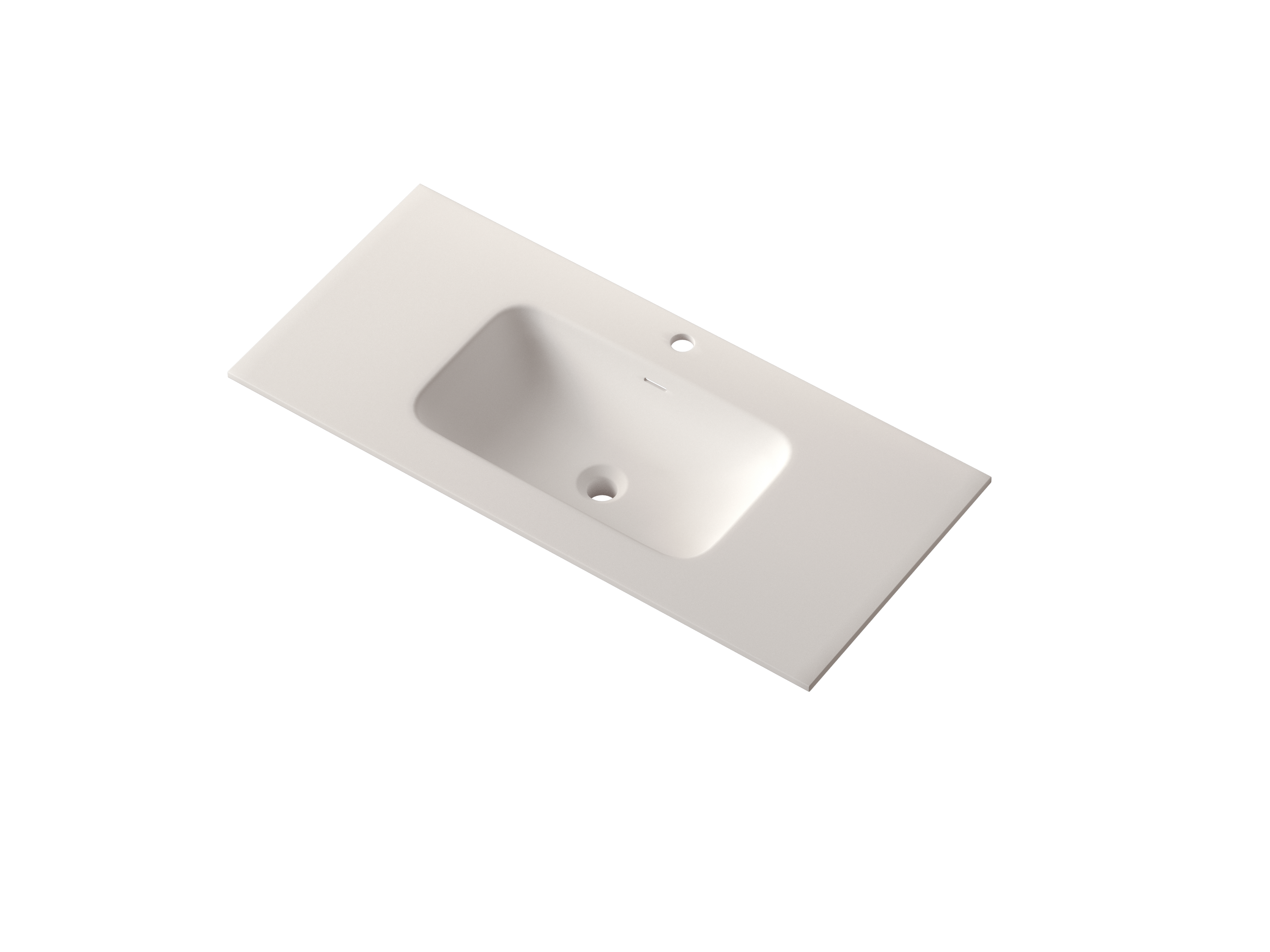 SanoBlu Lima wastafelmeubel 100 cm licht walnoot met solid surface wastafel 9