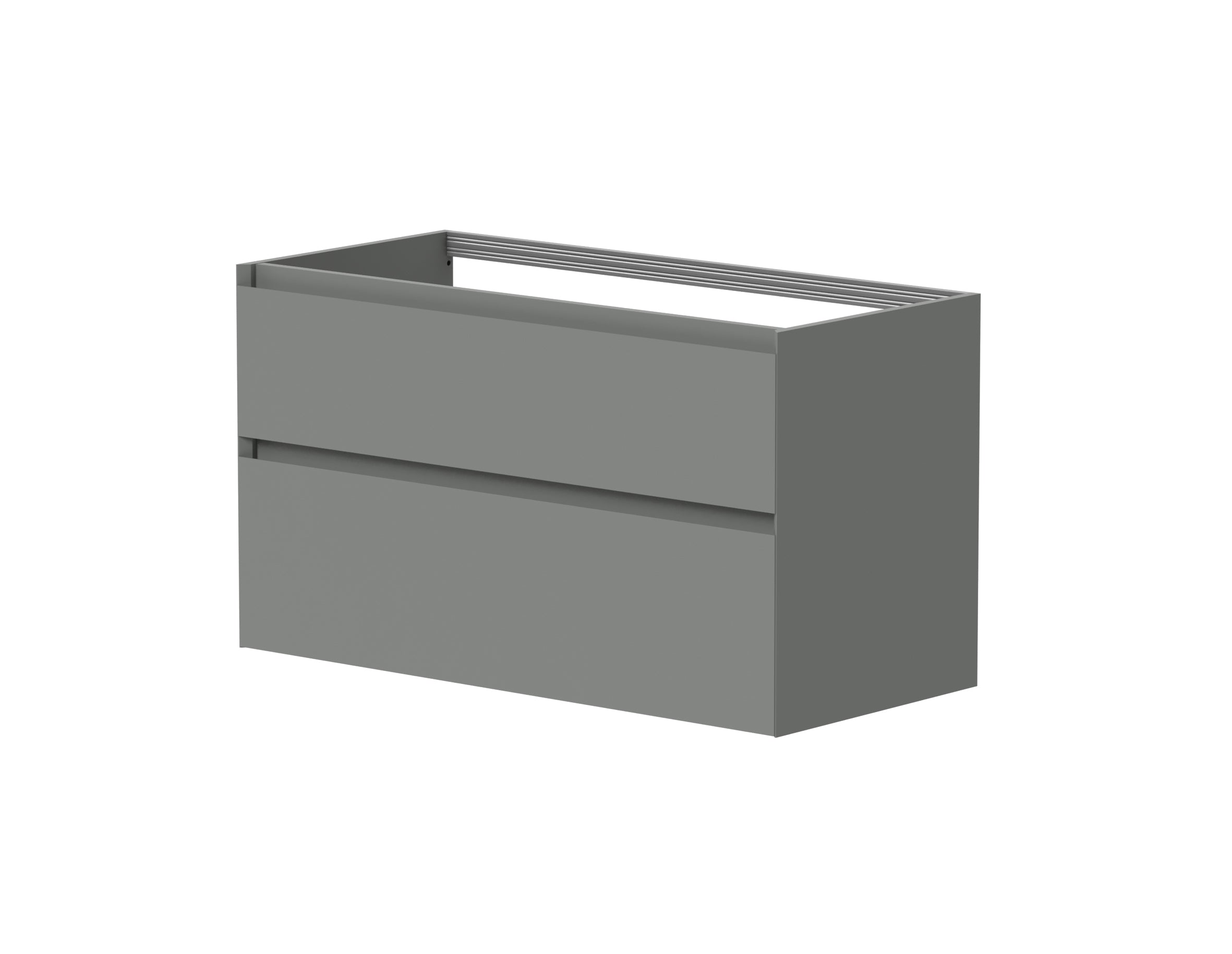 SanoBlu Pure wastafelmeubel 100 cm steengrijs met corian wastafel 3