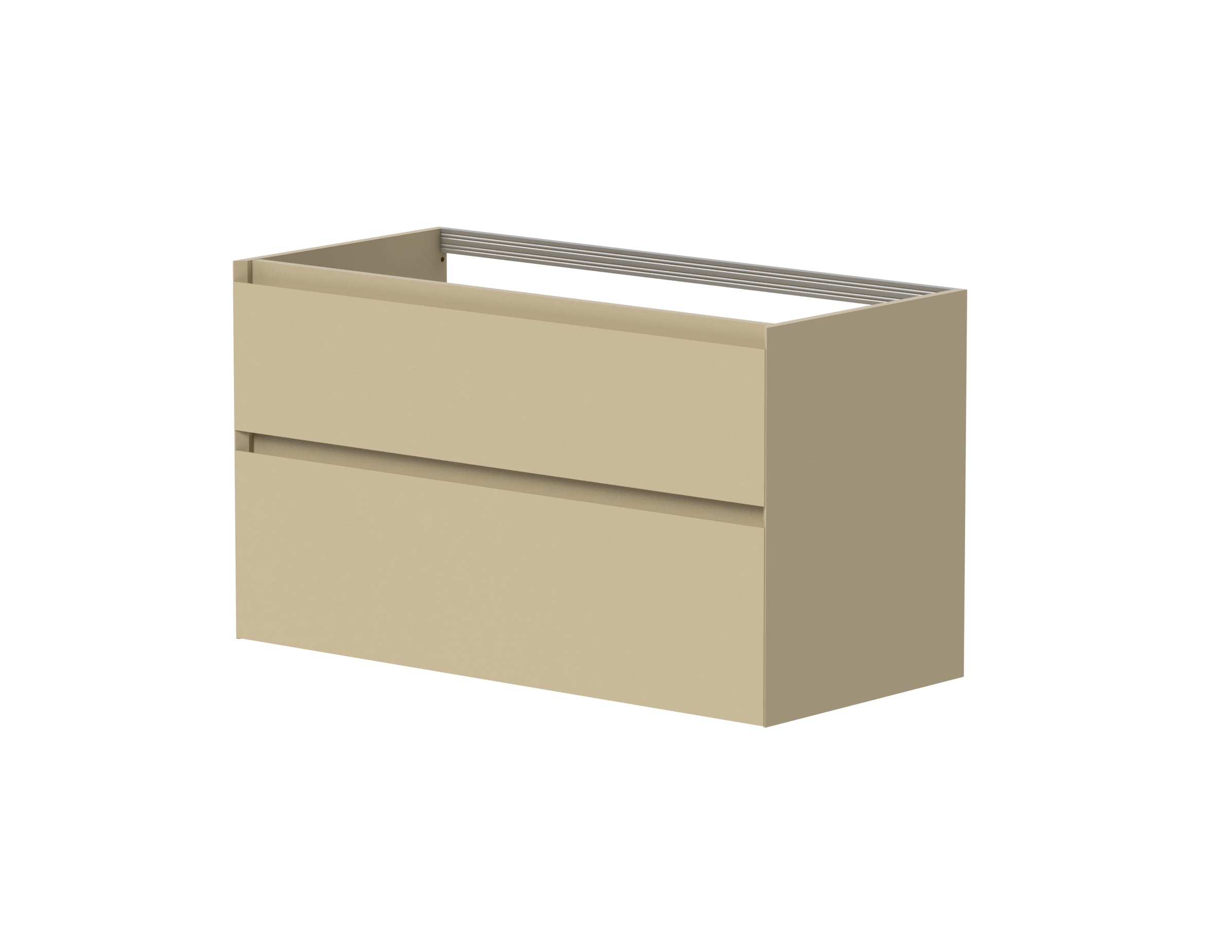 SanoBlu Pure wastafelmeubel 100 cm linnen met corian wastafel