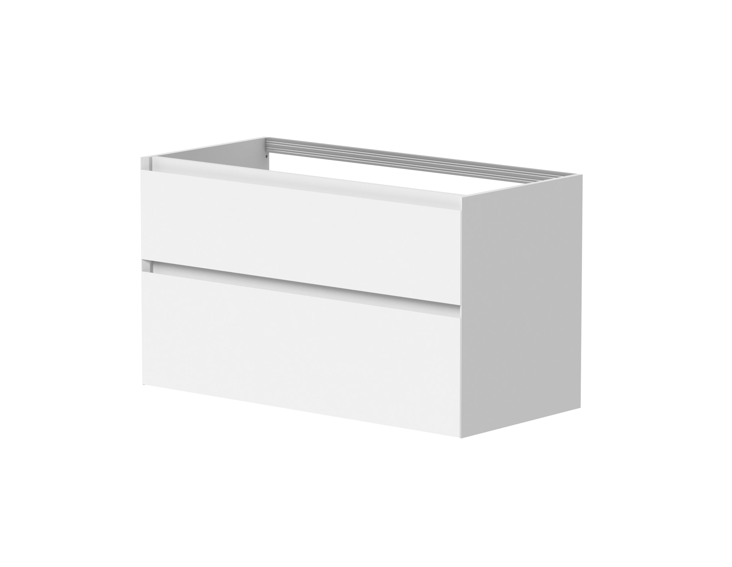 SanoBlu Pure wastafelmeubel 100 cm mat wit met corian wastafel