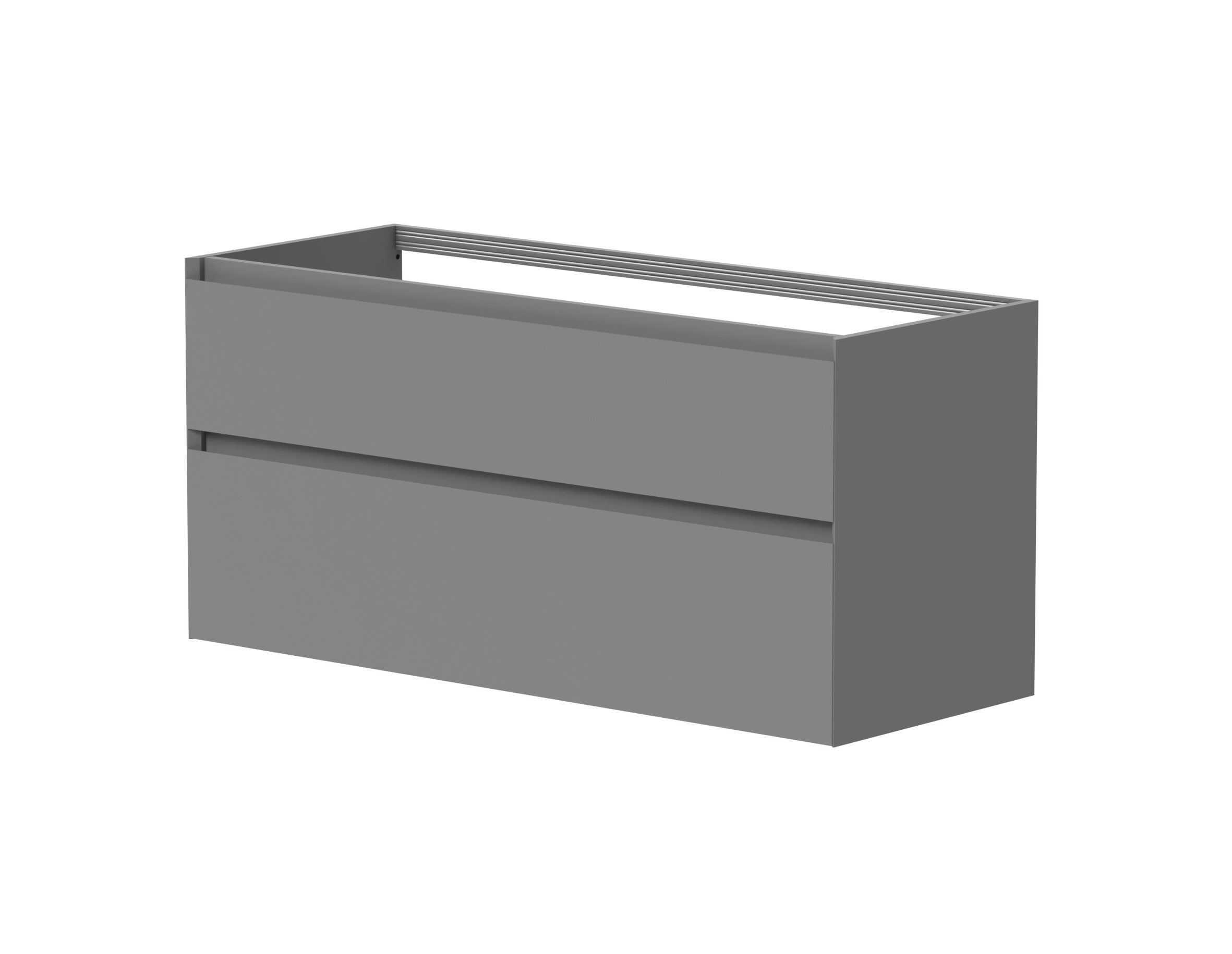 SanoBlu Pure wastafelmeubel 120 cm steengrijs met keramische wastafel 4