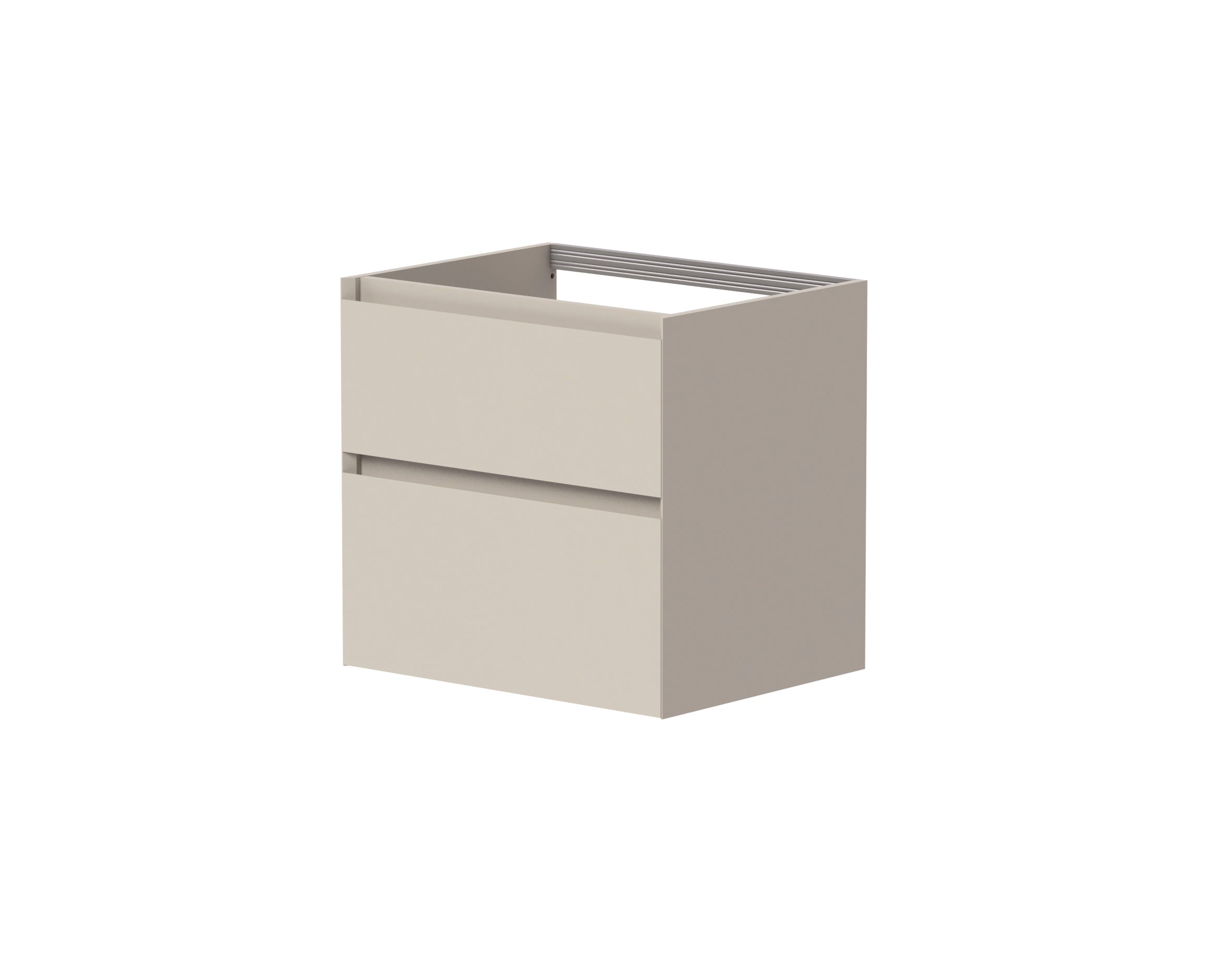 SanoBlu Pure wastafelmeubel 60 cm cashmere grijs met corian wastafel