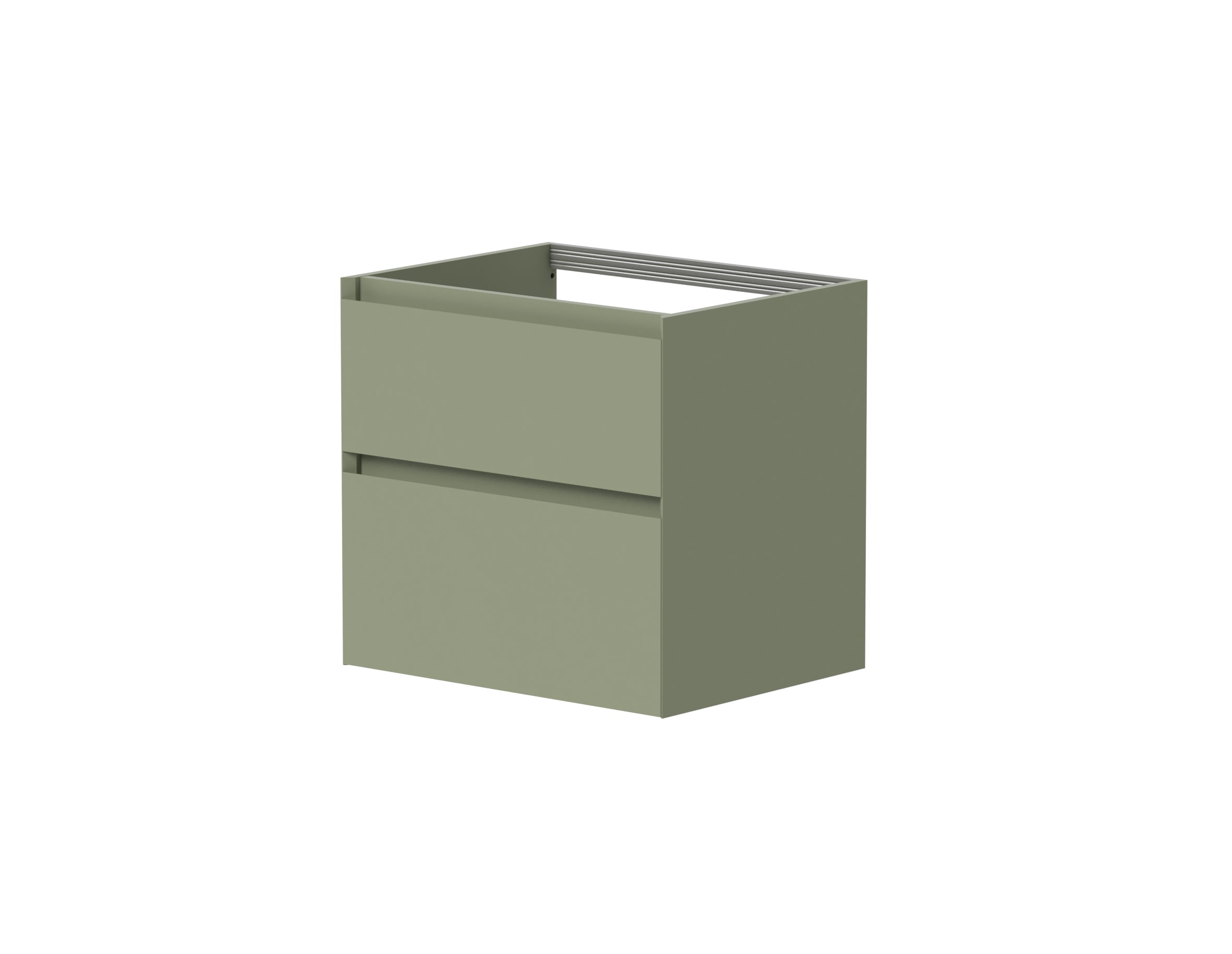 SanoBlu Pure wastafelmeubel 60 cm savanne groen met keramische wastafel 3
