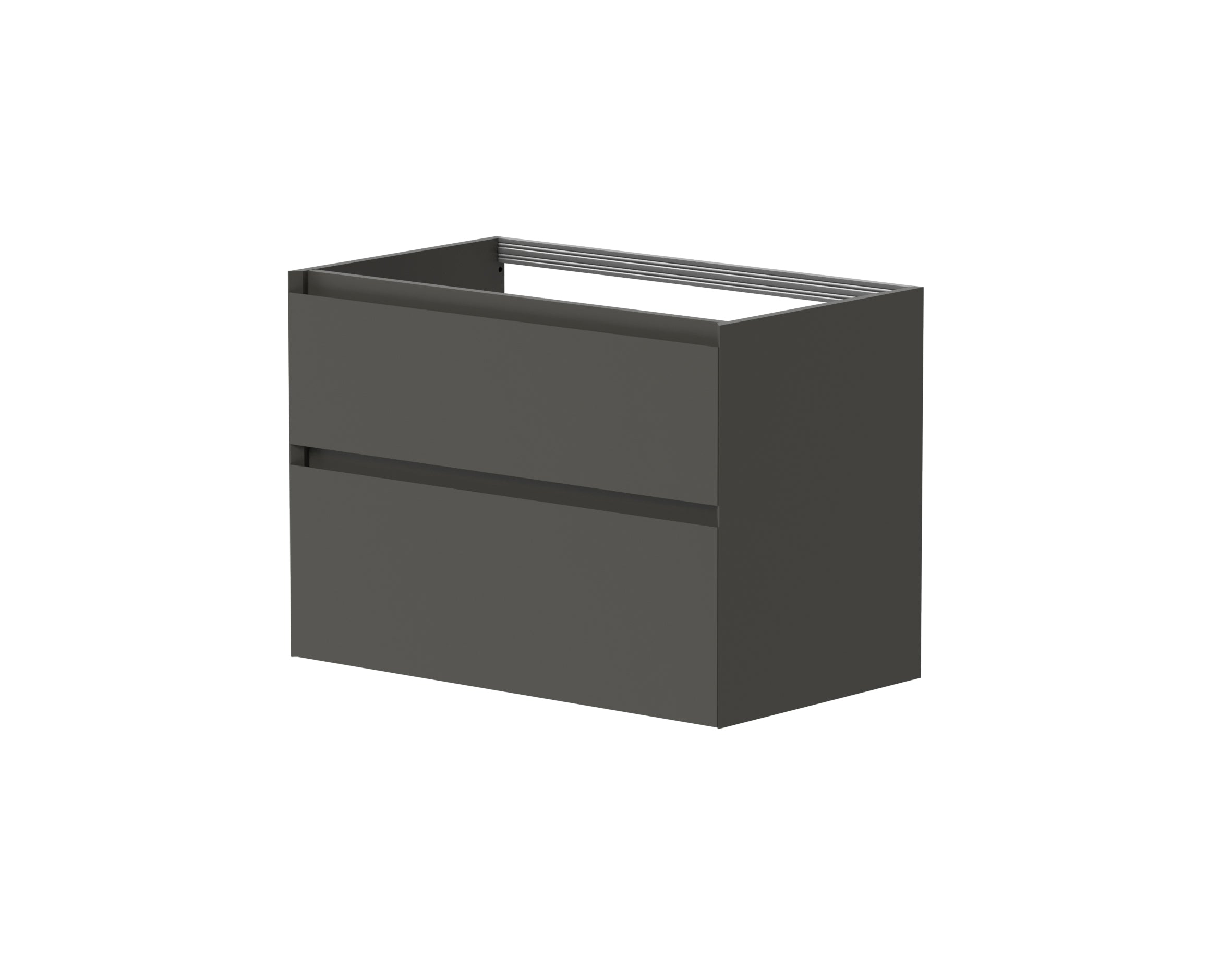 SanoBlu Pure wastafelmeubel 80 cm antracietgrijs met keramische wastafel