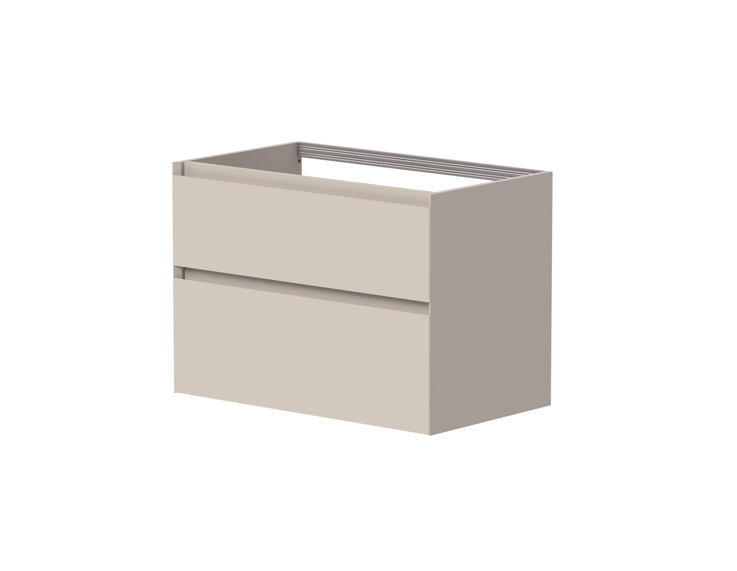 SanoBlu Pure wastafelmeubel 80 cm cashmere grijs met corian wastafel