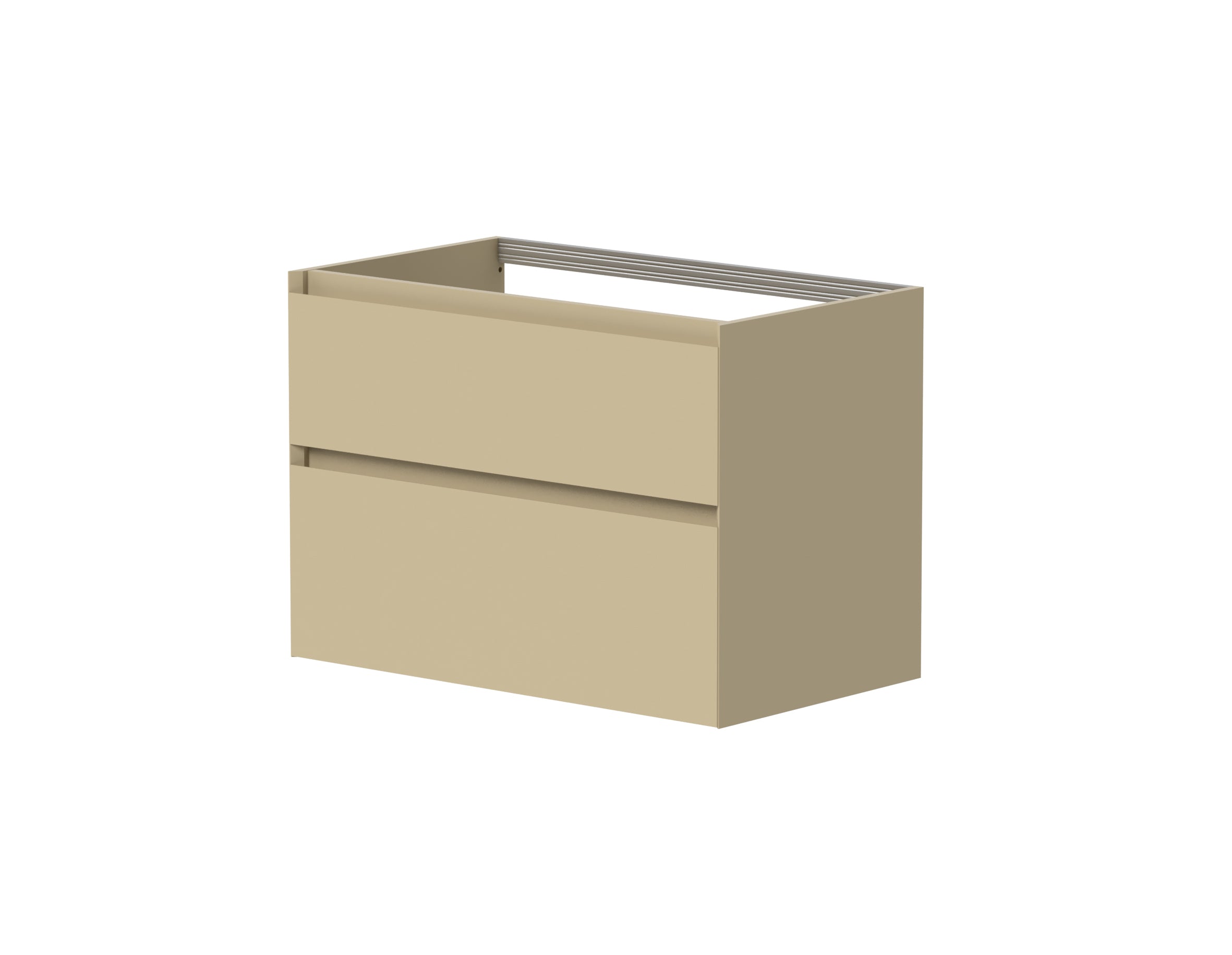 SanoBlu Pure wastafelmeubel 80 cm linnen met solid surface wastafel 1
