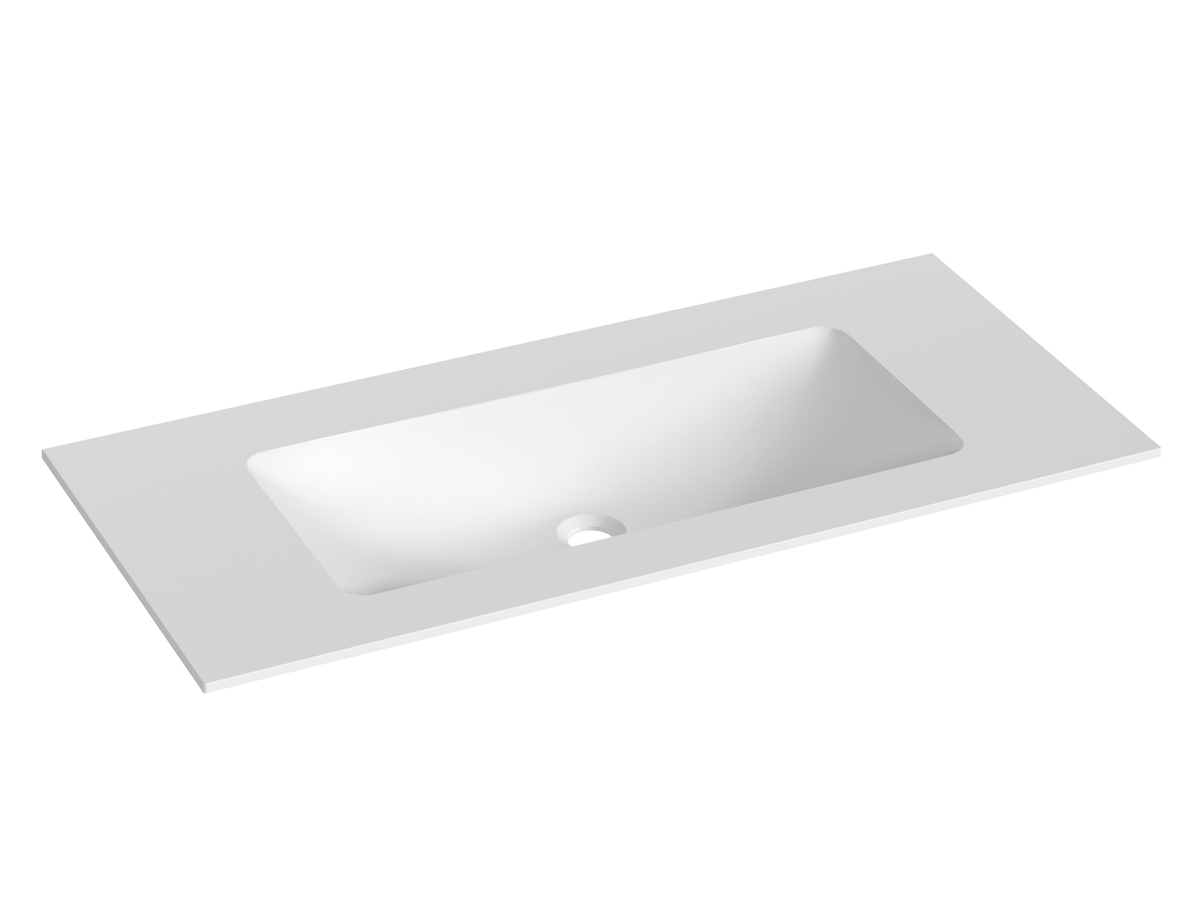 SanoBlu Riva wastafelmeubel 100 cm echt eikenfineer bruin met solid surface wastafel 4