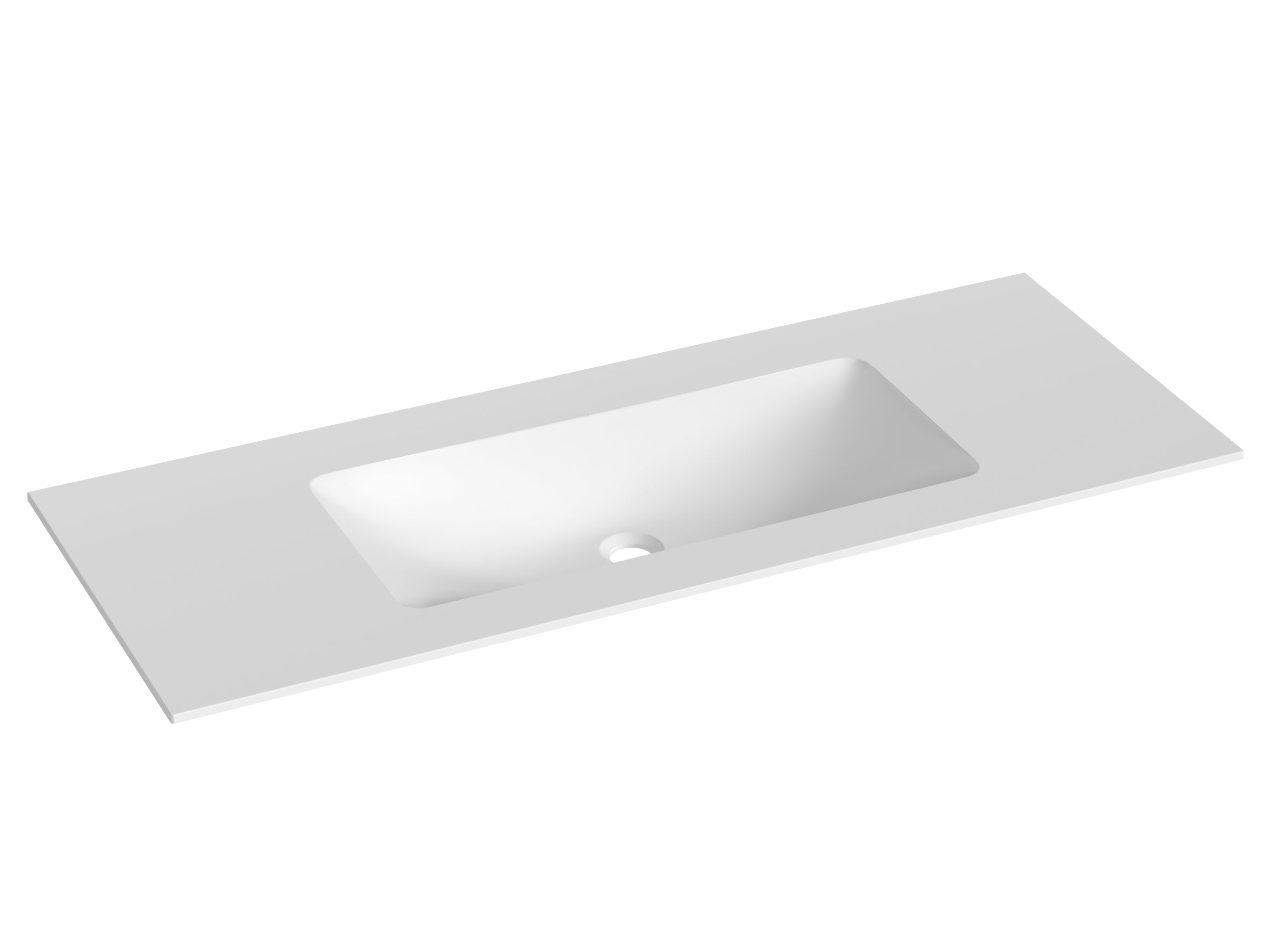 SanoBlu Pure 120cm wastafelmeubel cashmere grijs met corian wastafel