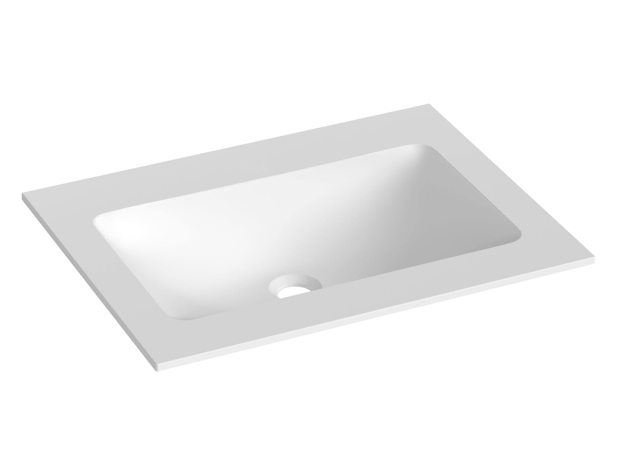 SanoBlu Pure wastafelmeubel 60 cm cashmere grijs met solid surface wastafel 3