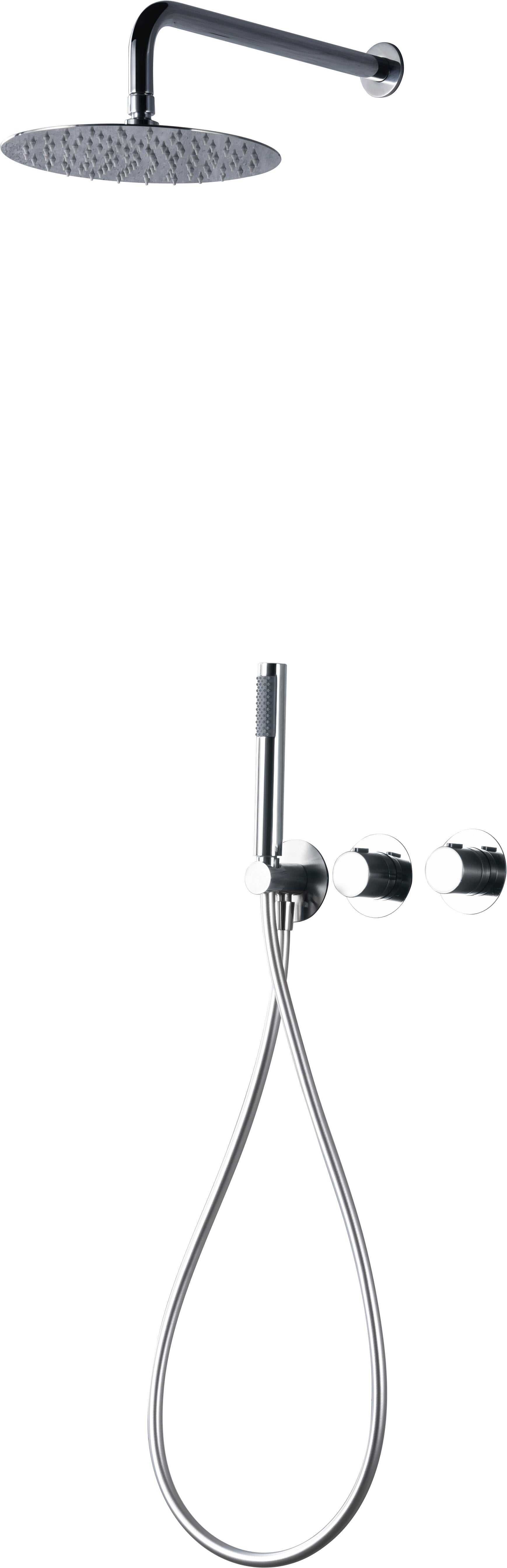 SanoBlu Flow inbouw regendouche chroom met 25 cm douchekop 3