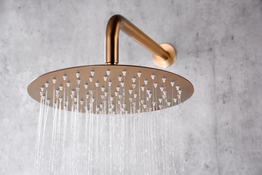 SanoBlu Flow inbouw regendouche geborsteld koper met 25 cm douchekop 5