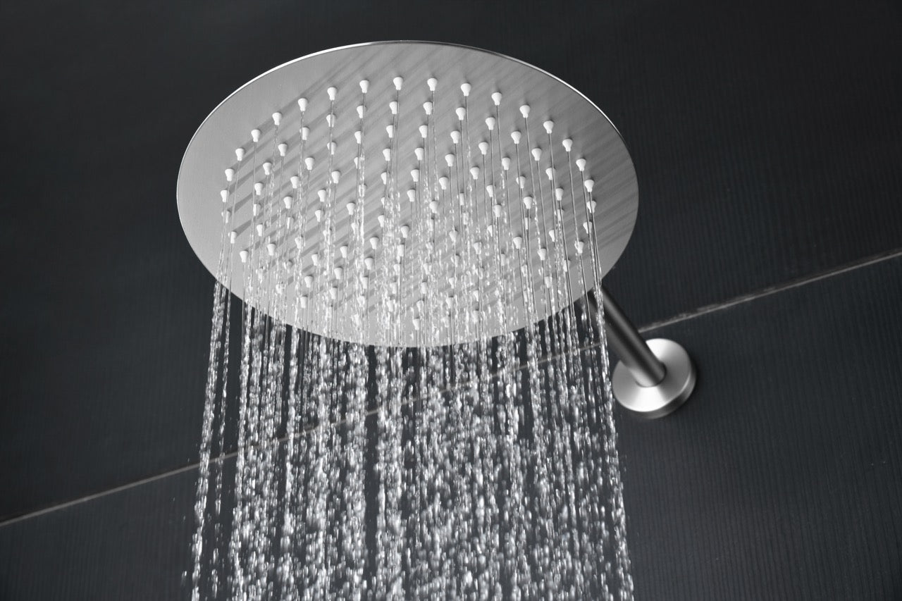 SanoBlu Flow opbouw regendouche geborsteld nikkel met 25 cm douchekop 3