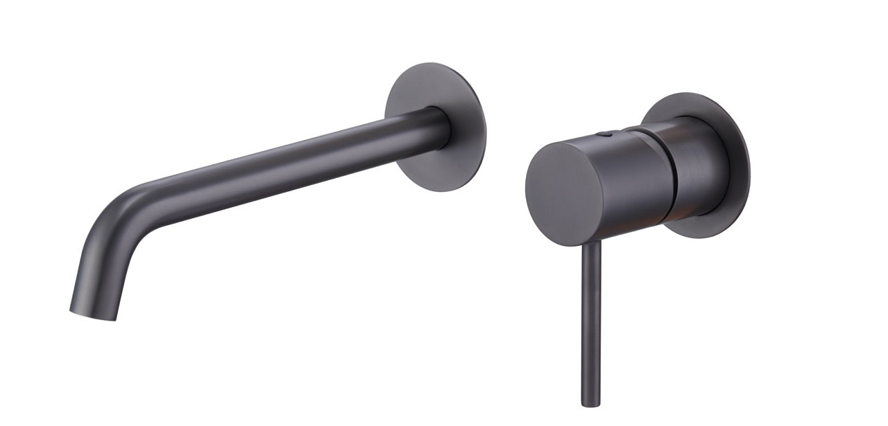 SanoBlu Flow inbouw wastafelkraan black gun metal 5
