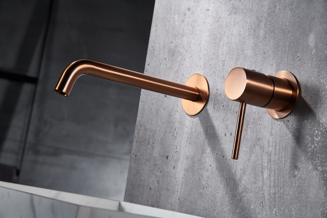 SanoBlu Flow inbouw wastafelkraan geborsteld koper 3