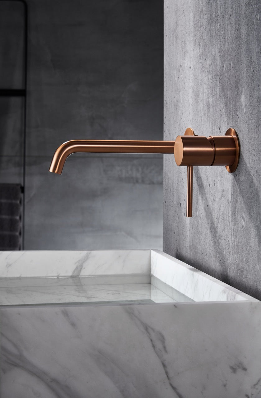 SanoBlu Flow inbouw wastafelkraan geborsteld koper 5