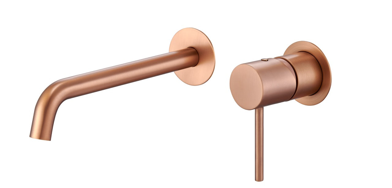 SanoBlu Flow inbouw wastafelkraan geborsteld koper 7