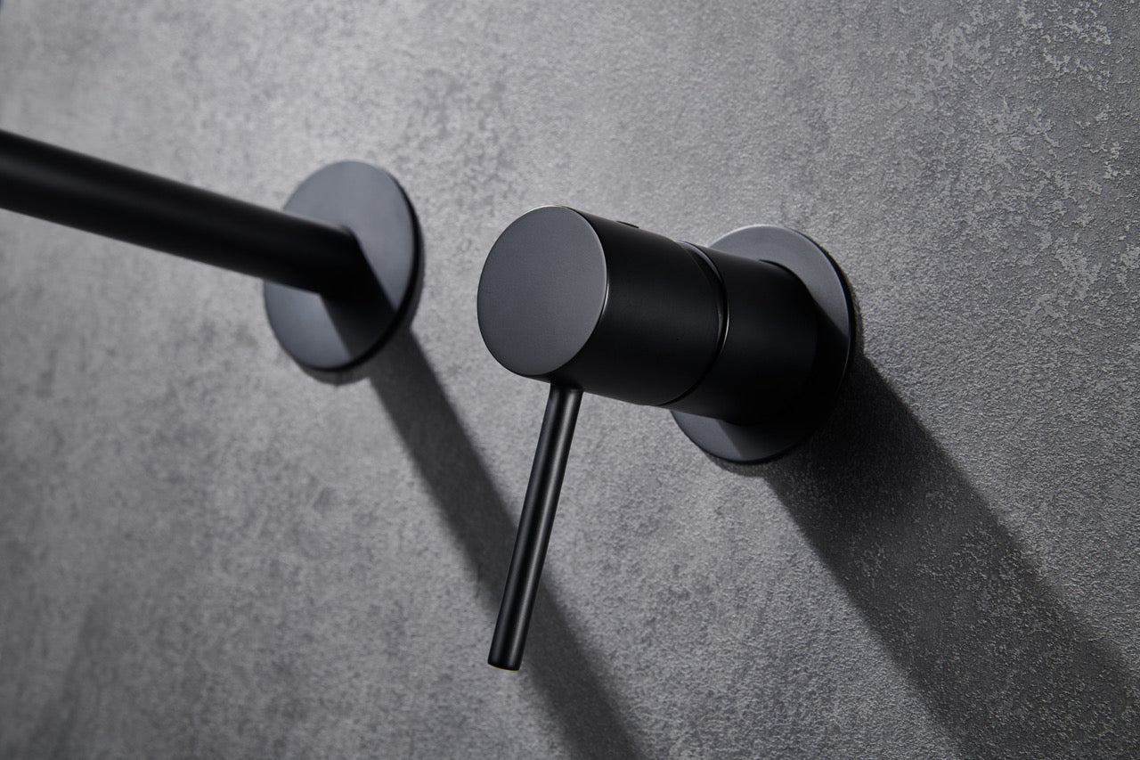 SanoBlu Flow inbouw wastafelkraan mat zwart 4