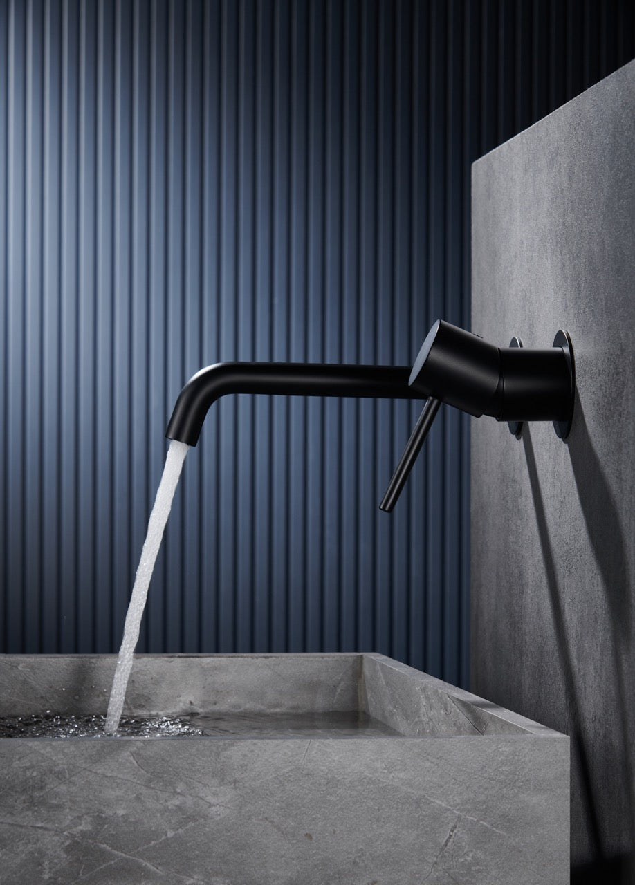 SanoBlu Flow inbouw wastafelkraan mat zwart 5
