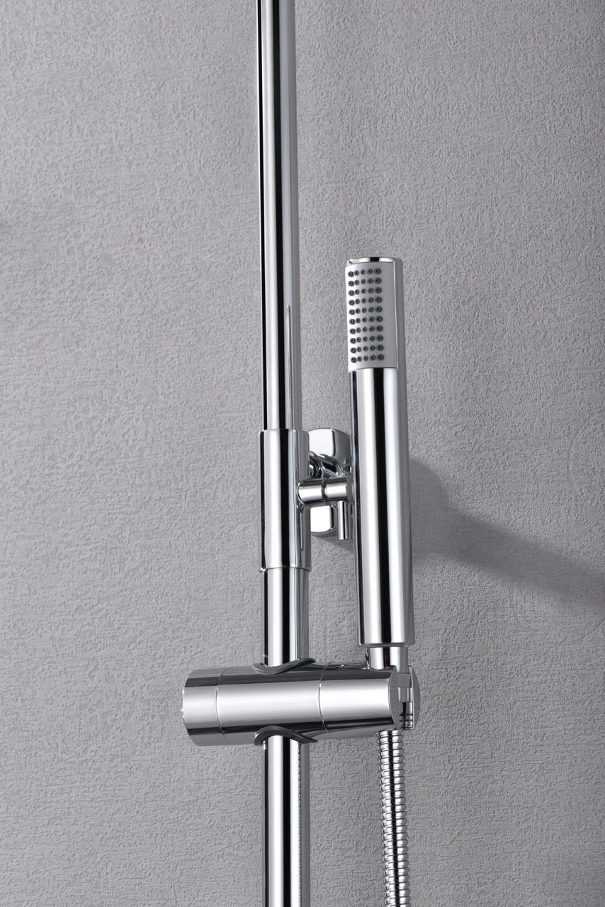 SanoBlu Flow opbouw regendouche chroom met 25 cm douchekop