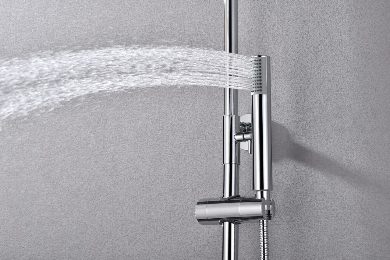 SanoBlu Flow opbouw regendouche chroom met 25 cm douchekop 3