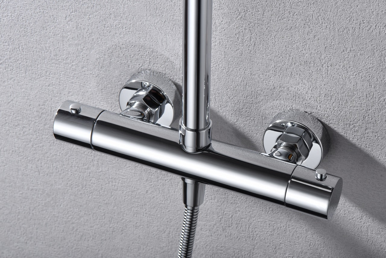 SanoBlu Flow opbouw regendouche chroom met 25 cm douchekop 6
